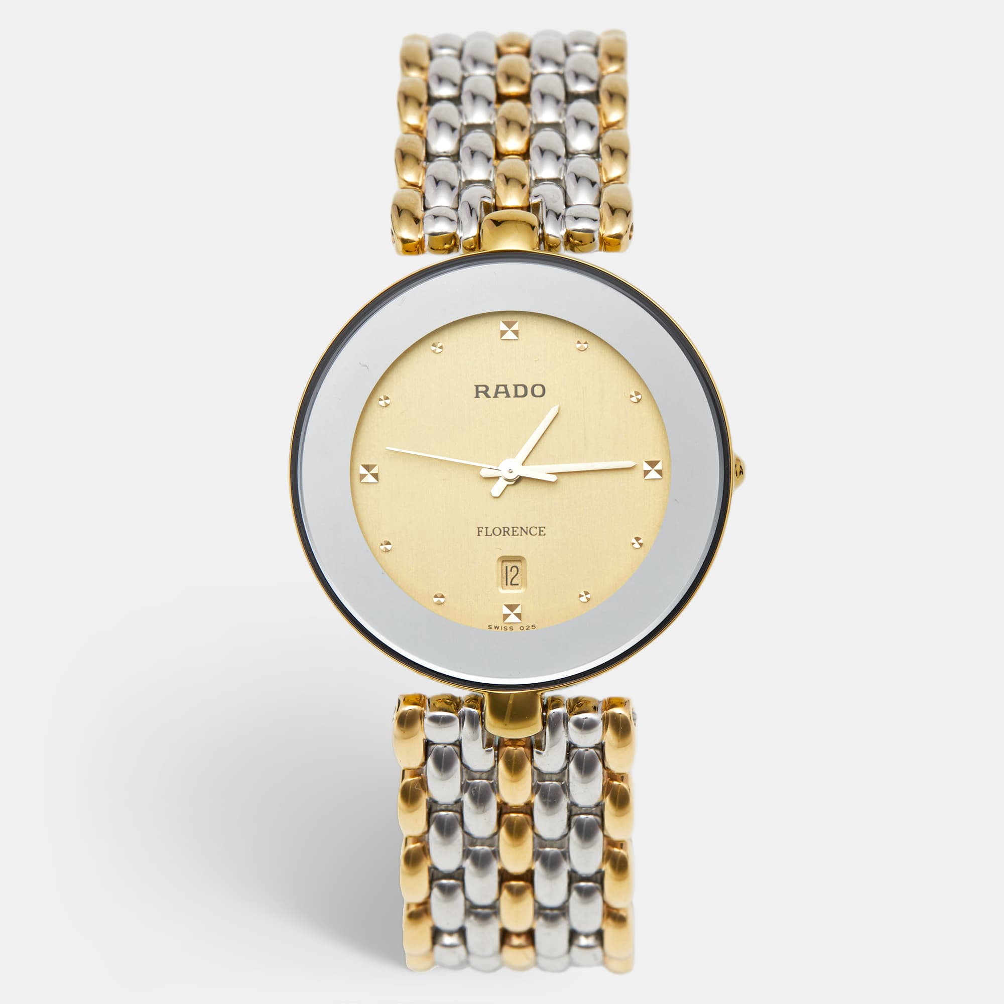 Rado Florence R48793253 Champagne Two tone Stainless Steel Women's Wristwatch 32 mm