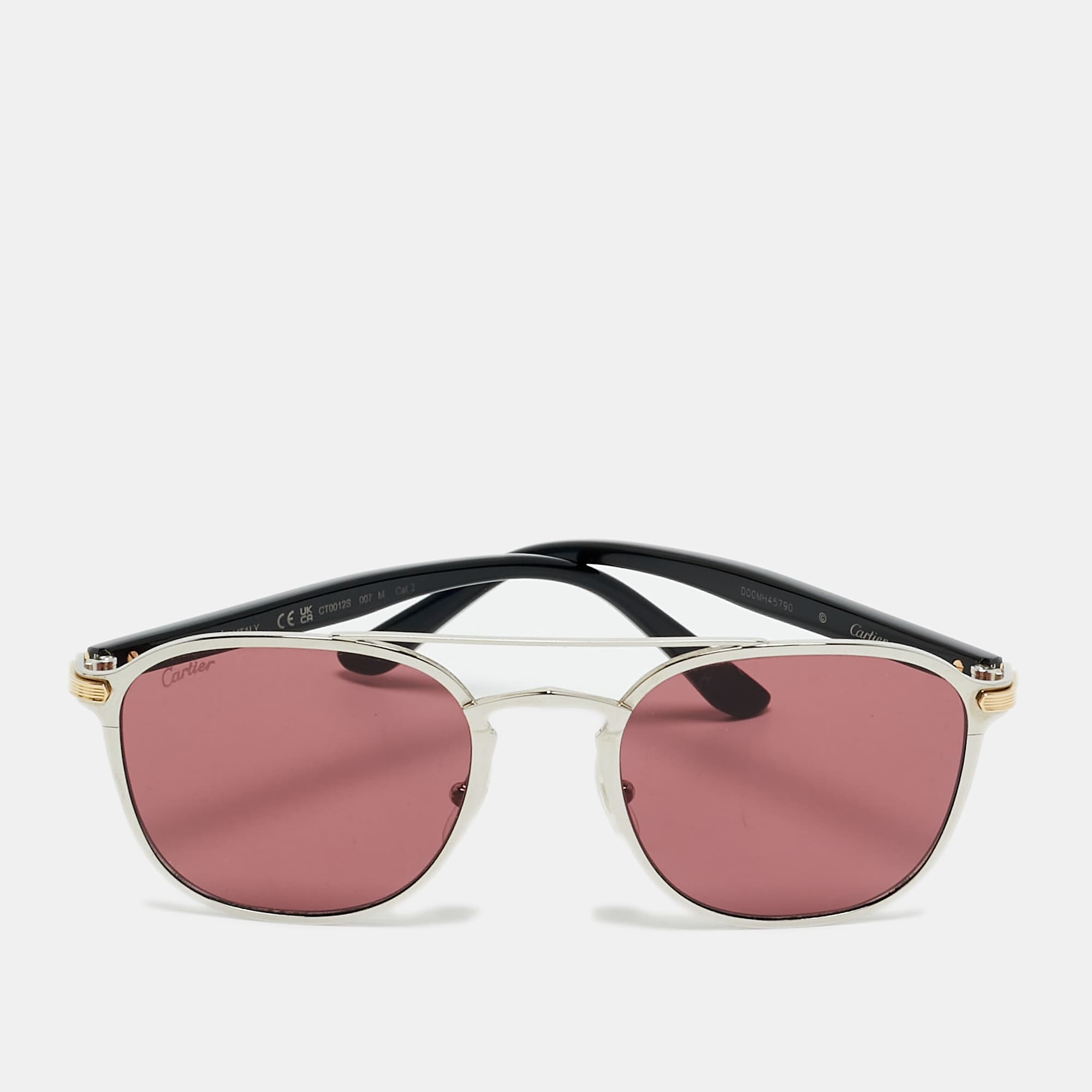 Cartier Burgundy CT0012S Aviator Sunglasses