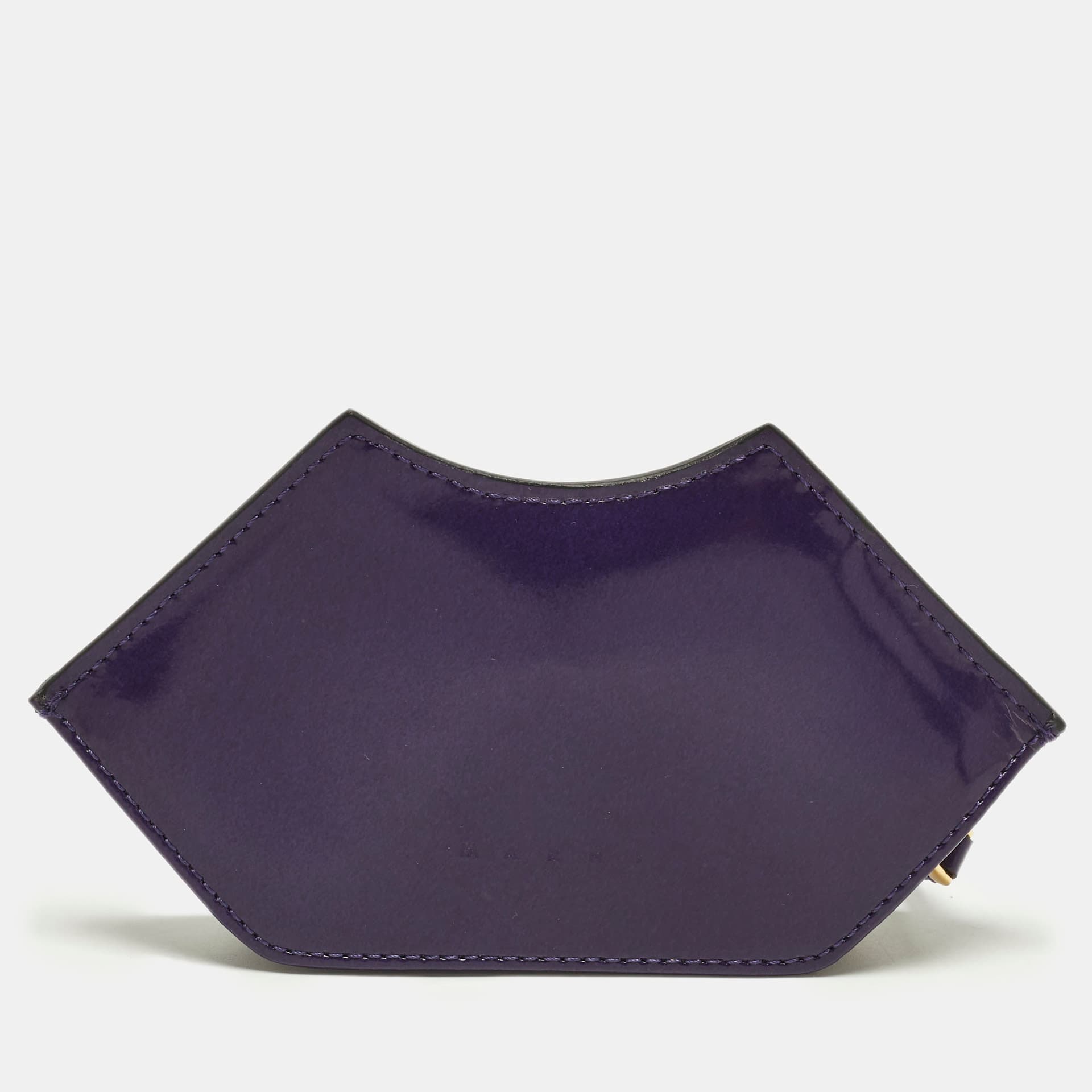 Marni Portamonete Purple Leather Zip Clutch