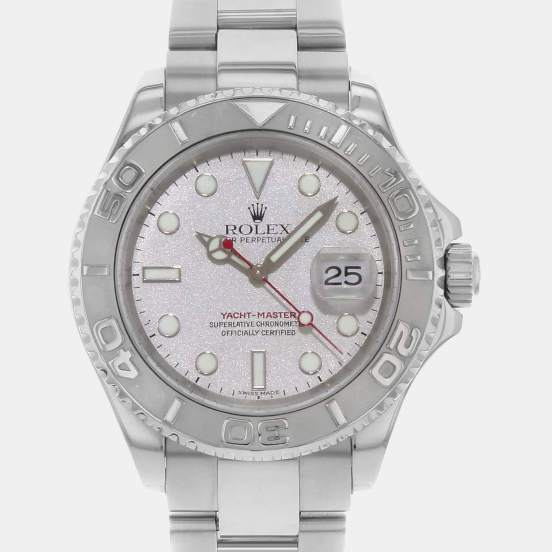 Rolex Yacht-Master 16622 Silver Dial Stainless Steel Steel Platinum Automatic Men's Wristwatch 40mm