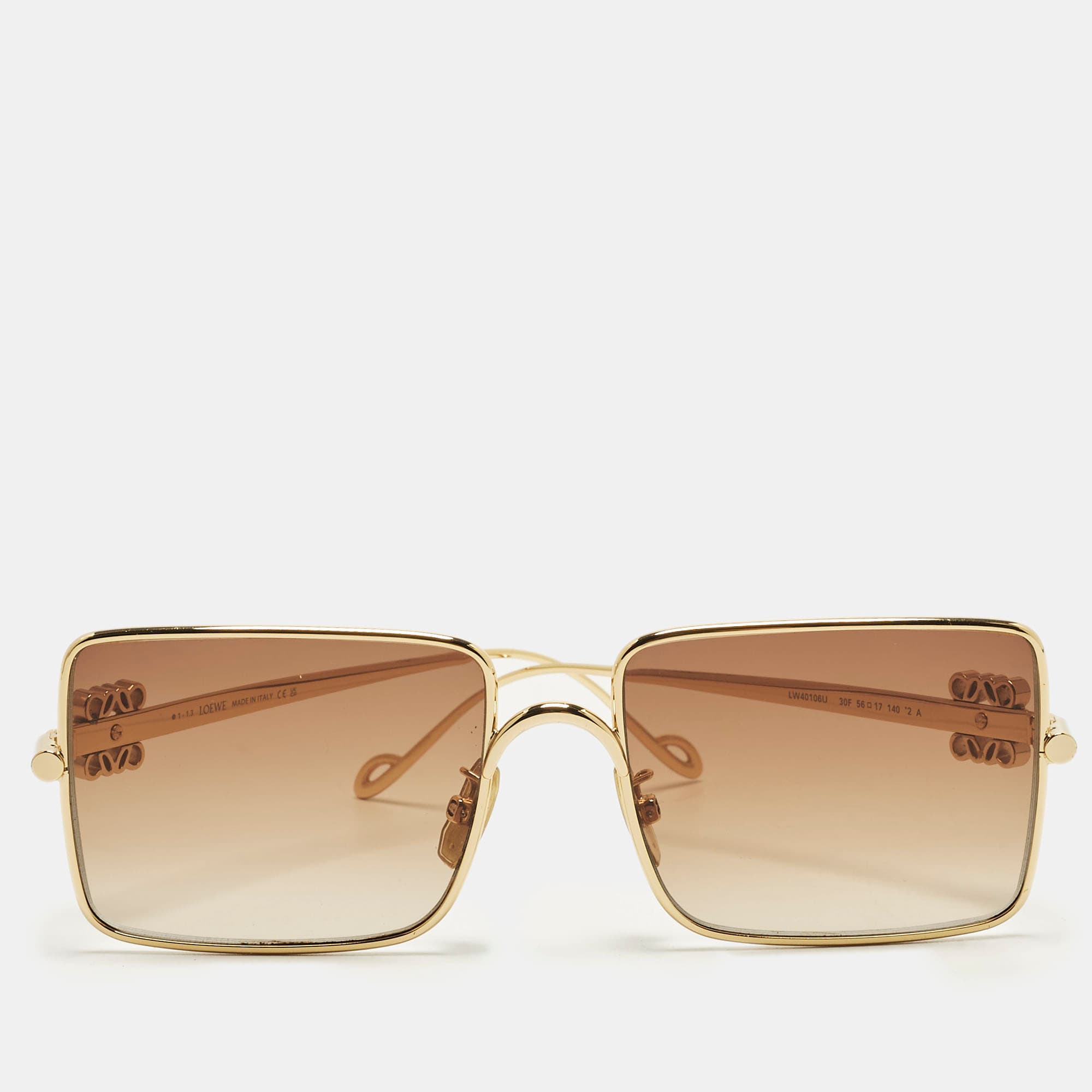 Loewe Brown/Gold Tone Gradient LW40106U Square Sunglasses