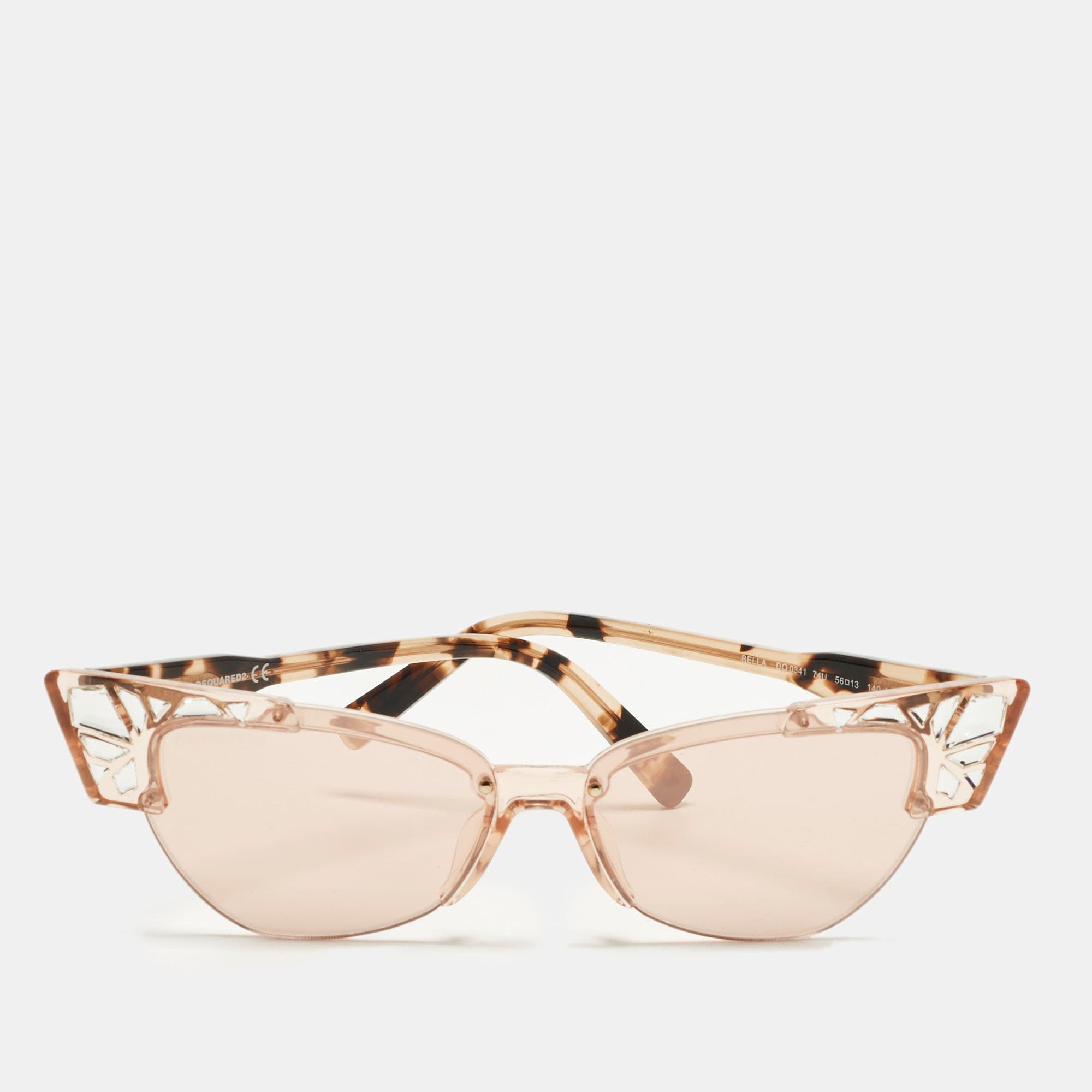 Dsquared2 Peach Mirrored DQ 034 Bella Butterfly Sunglasses