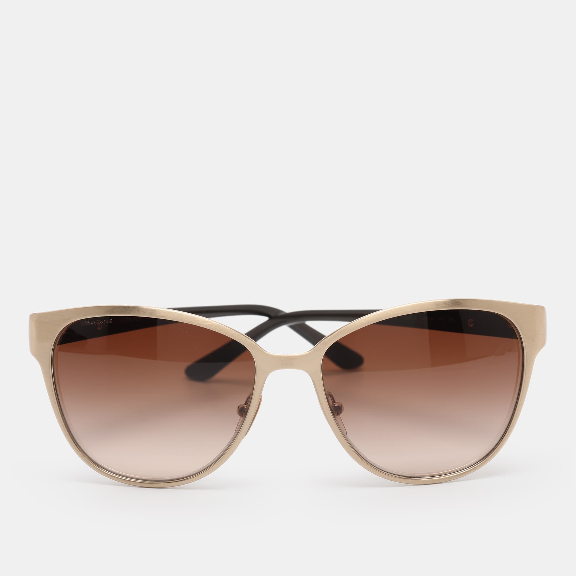Versace Gold Tone Metal 2147-B Sunglasses