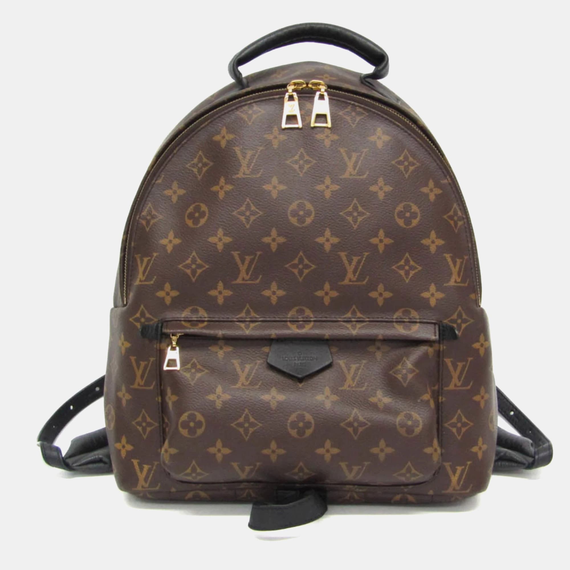 Louis Vuitton Monogram Palm Springs MM Brown, Black Monogram Canvas Backpack