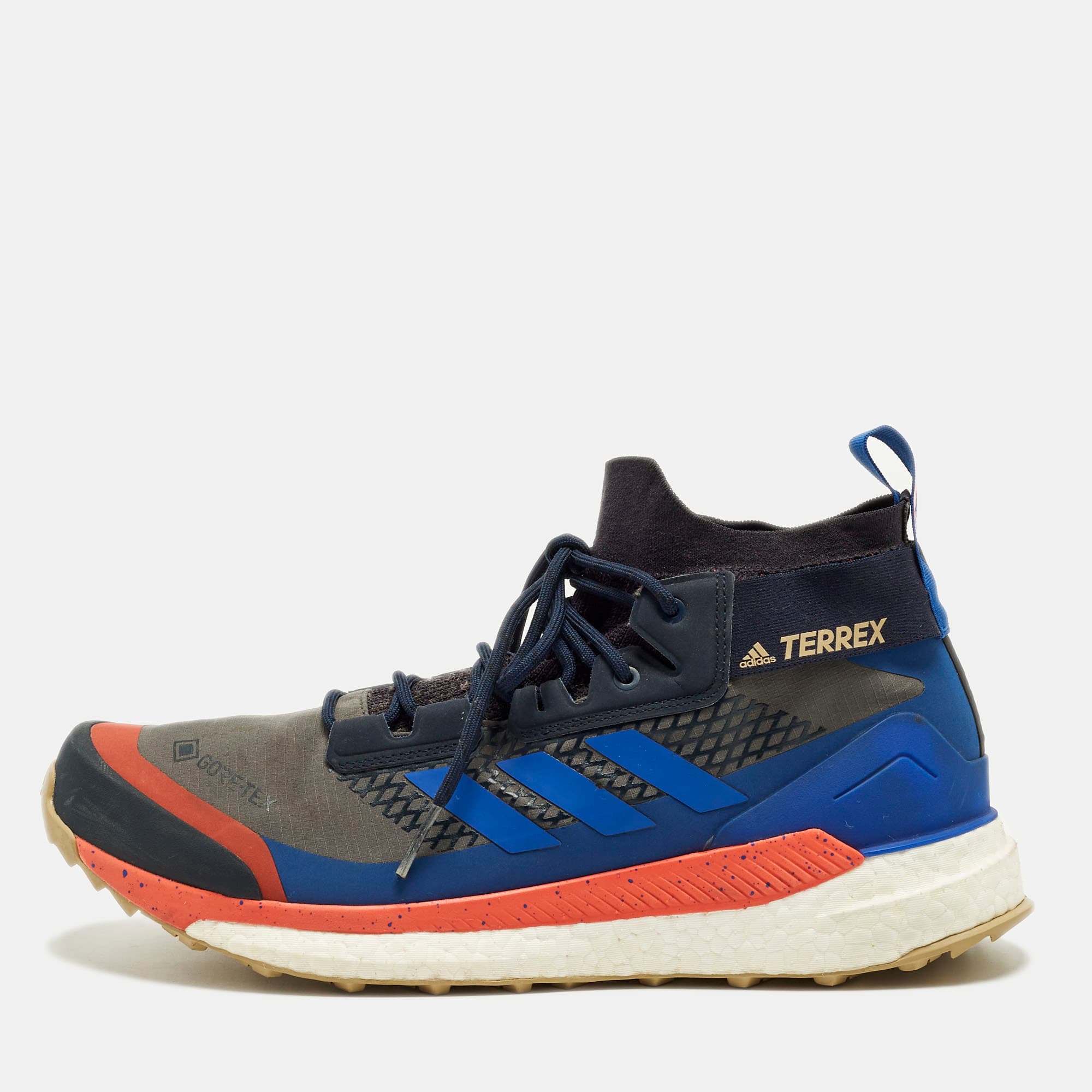 Adidas terrex Size 46.5 Multicolor Fabric and Rubber Free Hiker GTX hiking High Top Sneakers