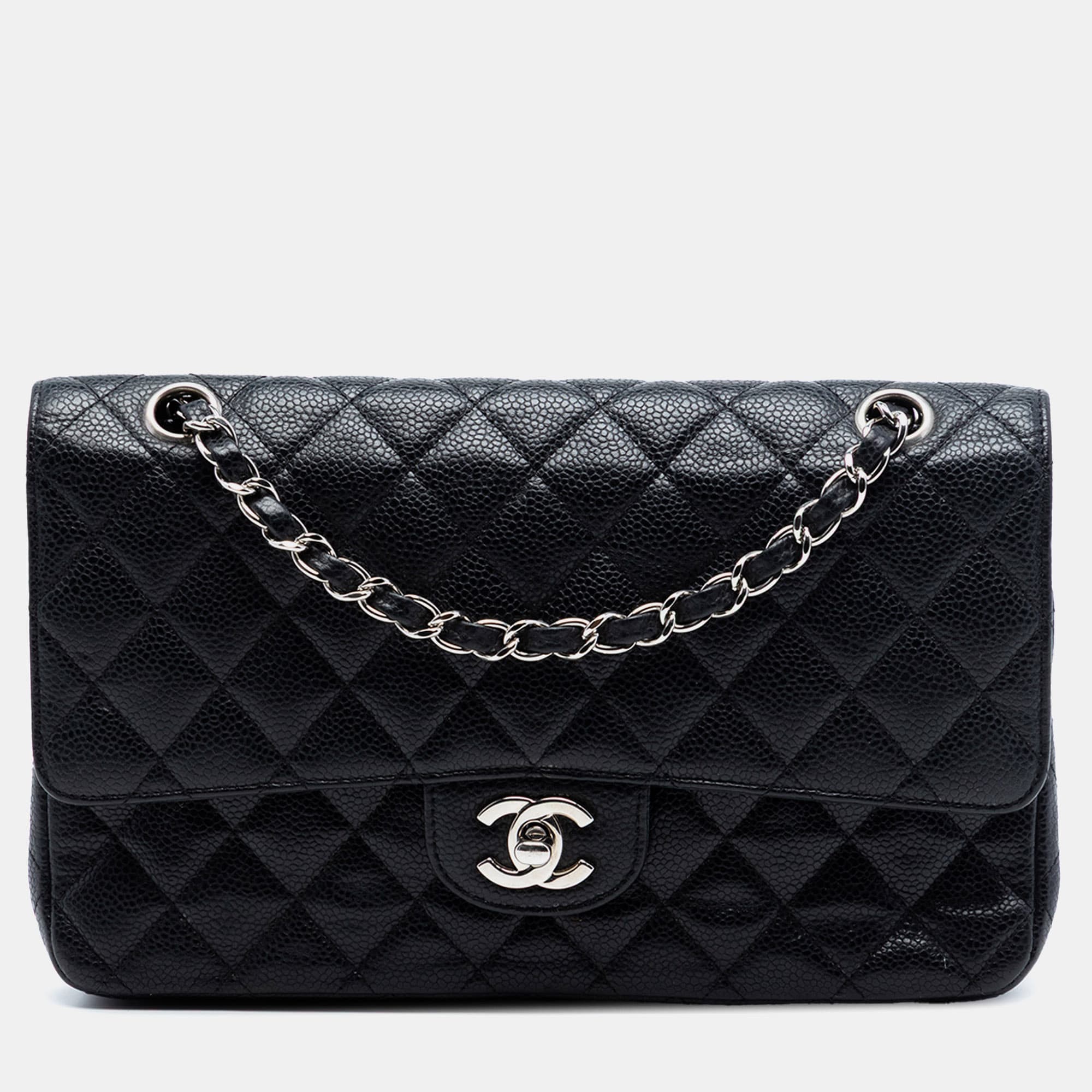 Chanel Black Medium Classic Caviar Double Flap