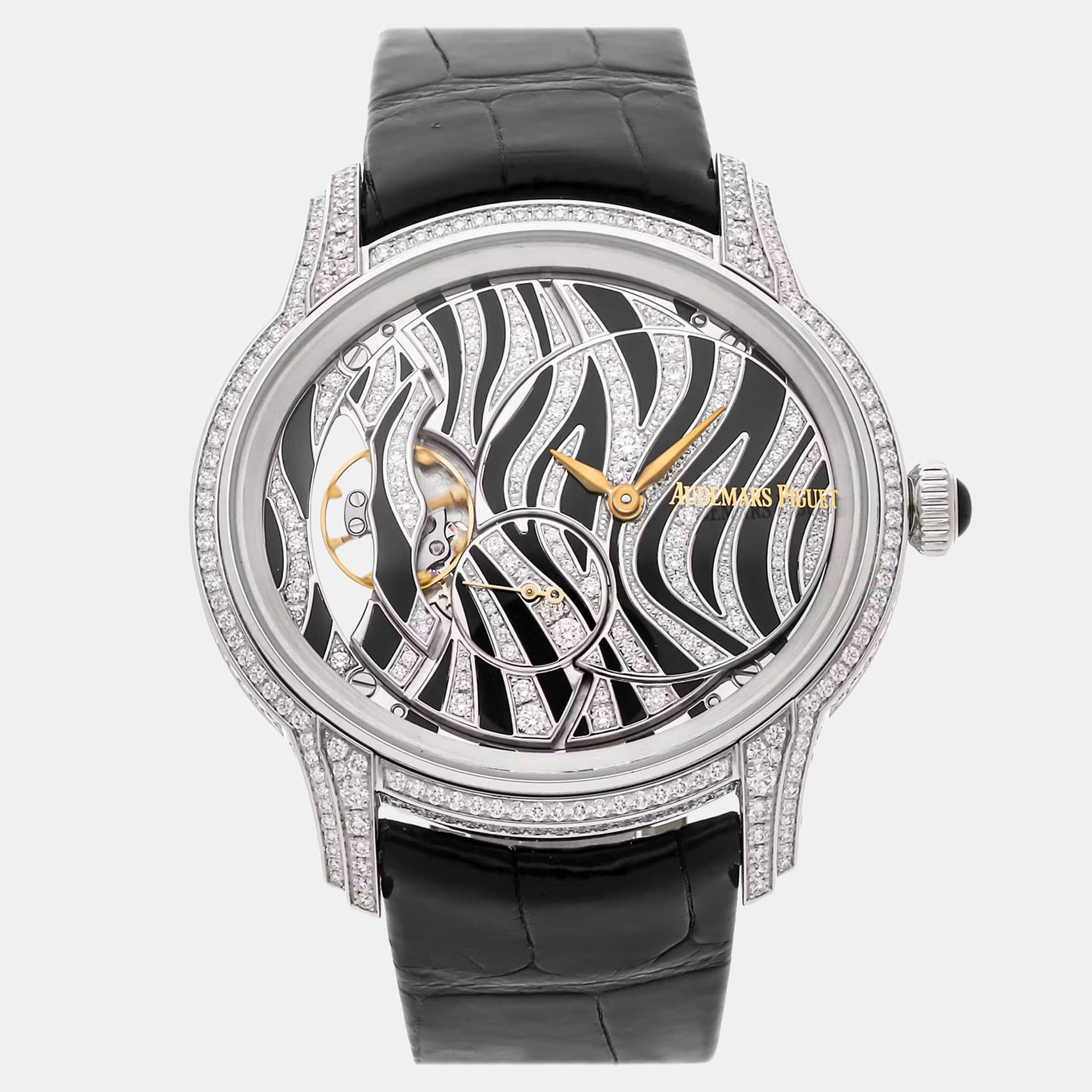 Audemars Piguet Millenary 77249BC.ZZ.A102CR.01 Mother-of-Pearl 18k White Gold Manual Winding Men's Wristwatch 39.5mm