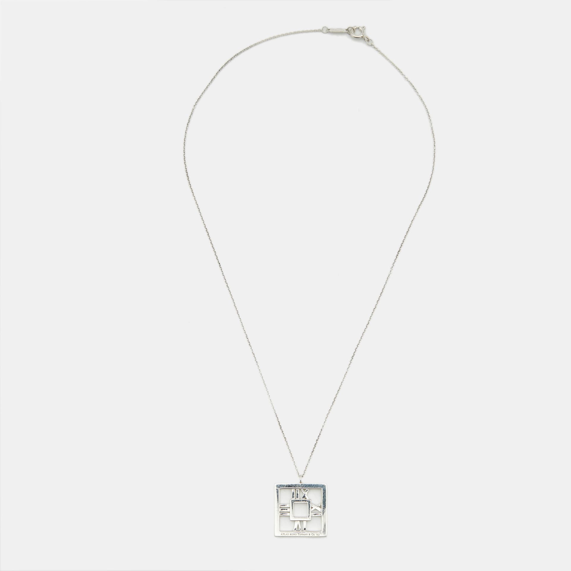 Tiffany & Co. Atlas Sterling Silver Pendant Necklace