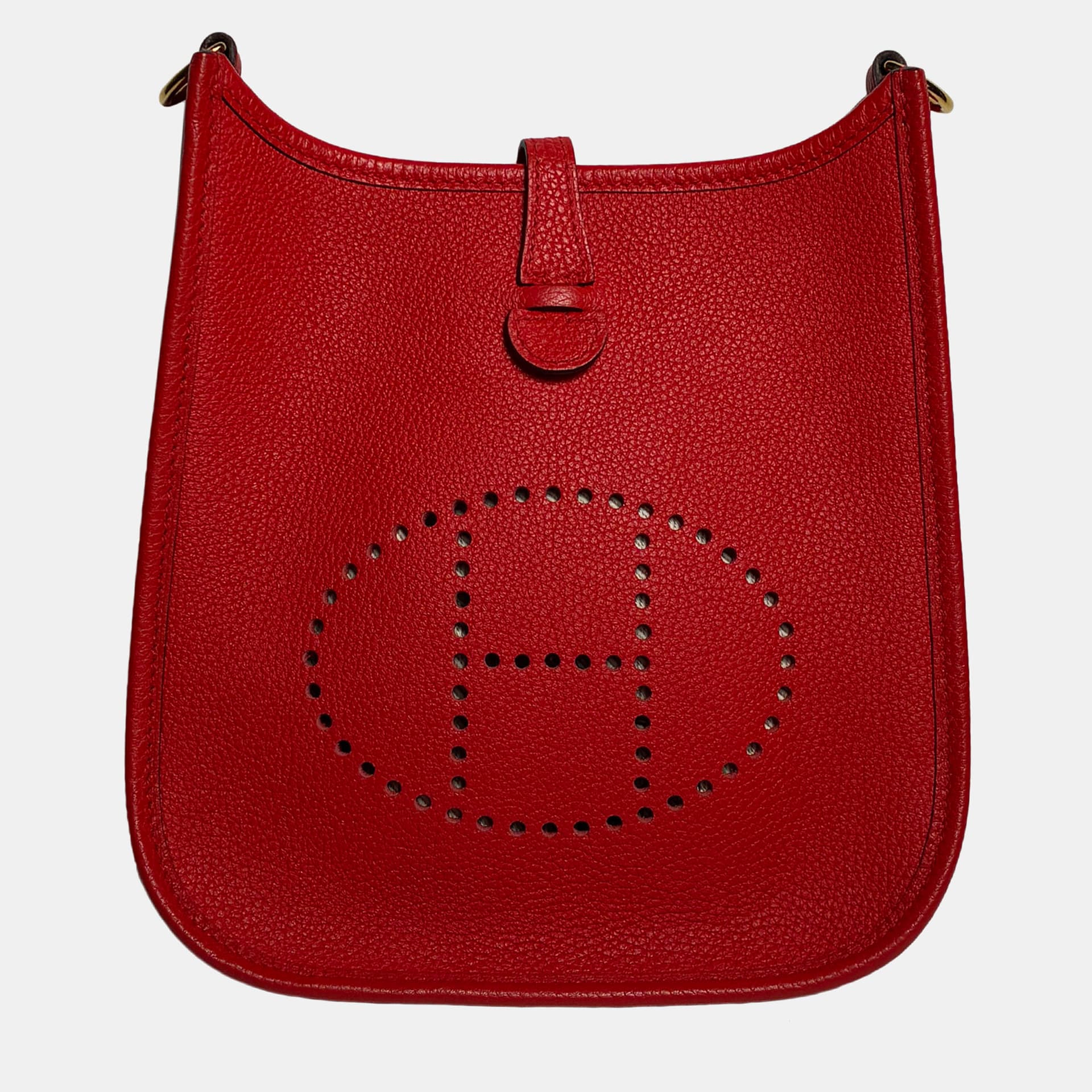 Hermes Evelyne 16 Rouge Coeur Taurillon Clemence Leather Shoulder Bag