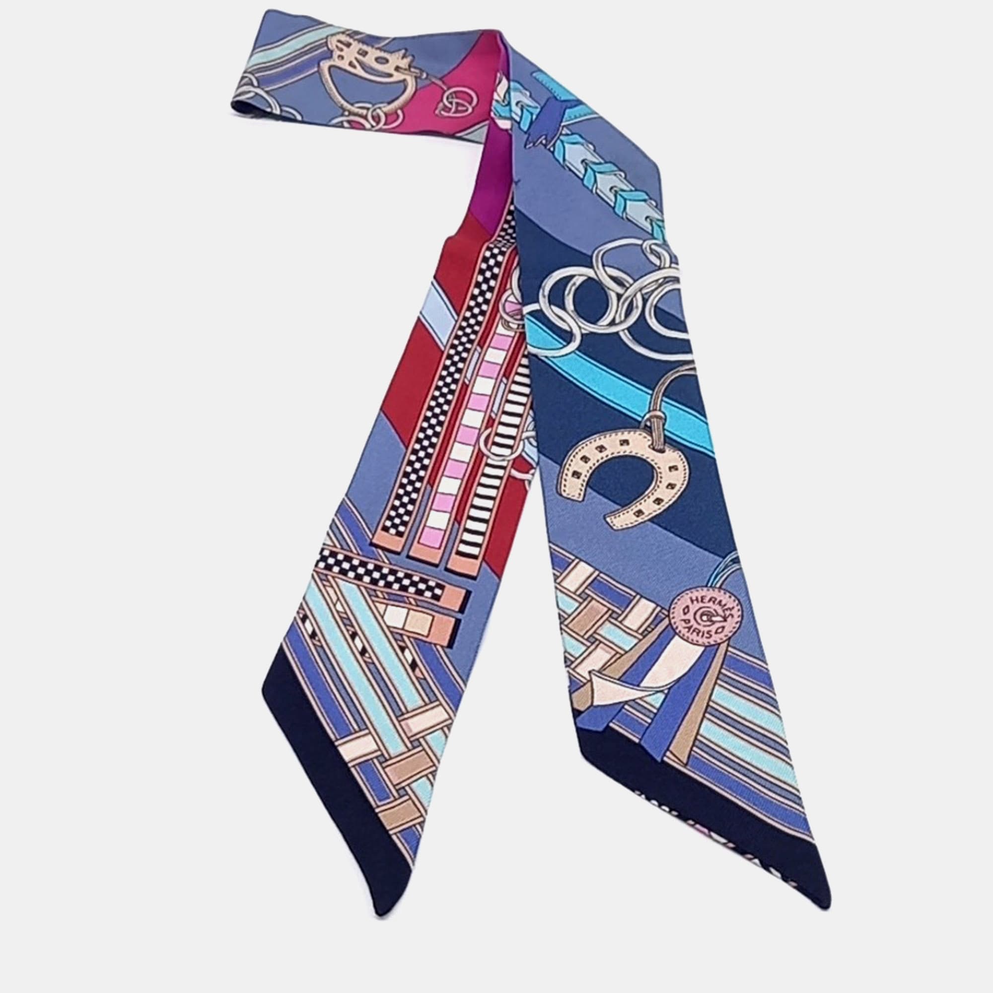 Hermes Multicolor Twilly Scarf