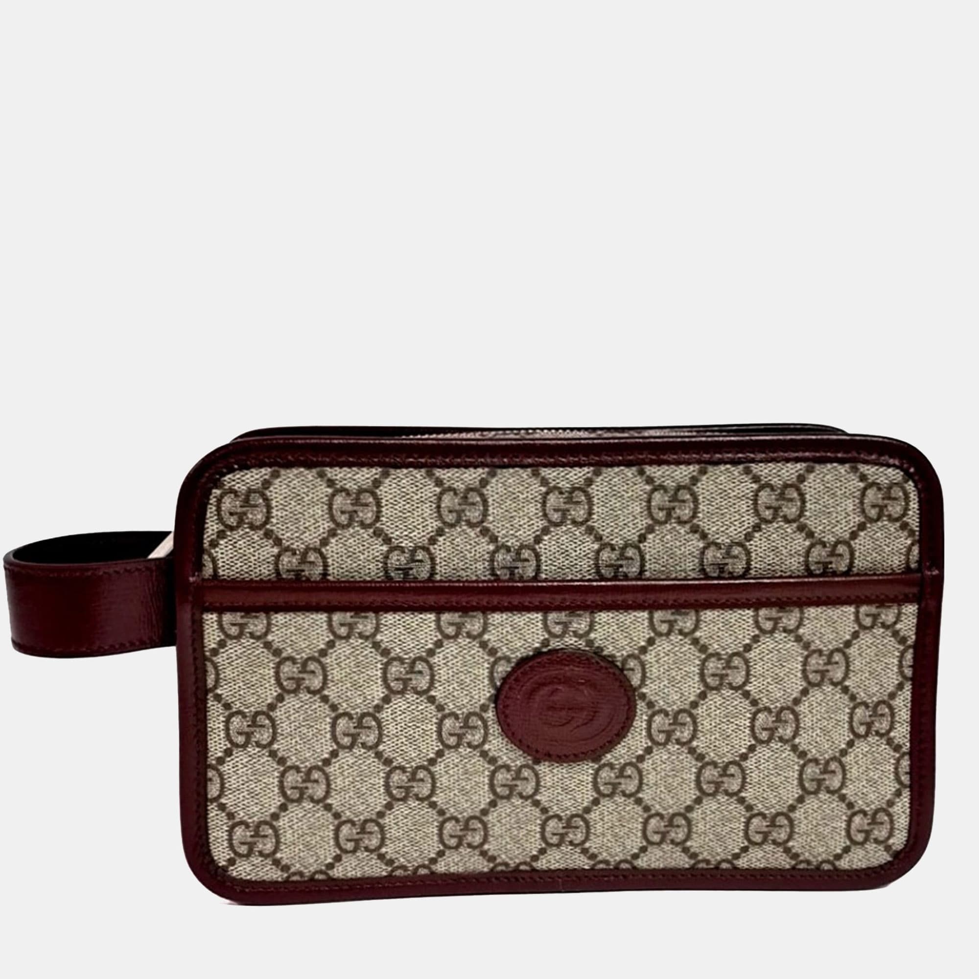 Gucci Multicolor PVC Interlocking Travel Pouch