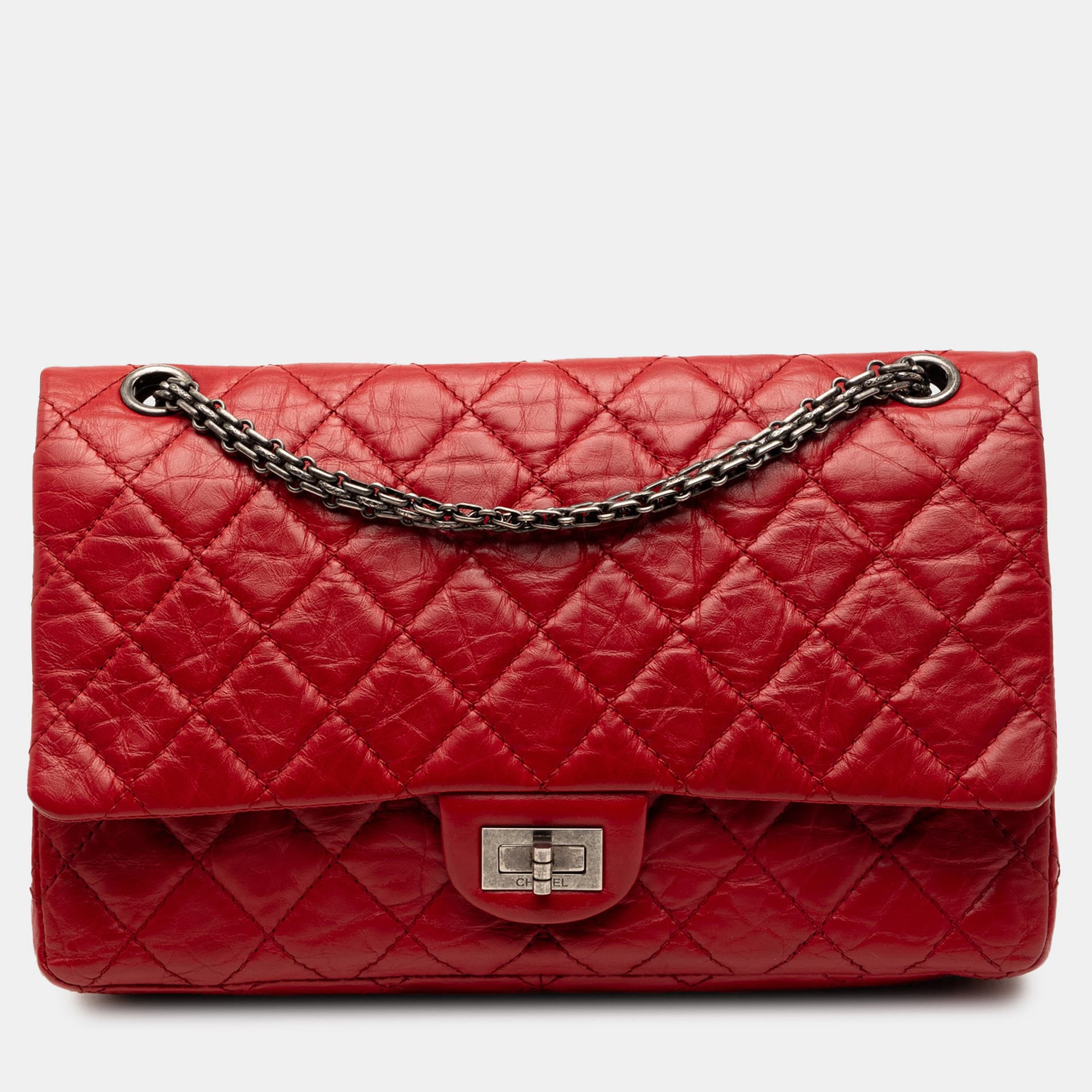 Chanel Red Quilted Aged Calfskin Reissue 2.55 Double Flap 226