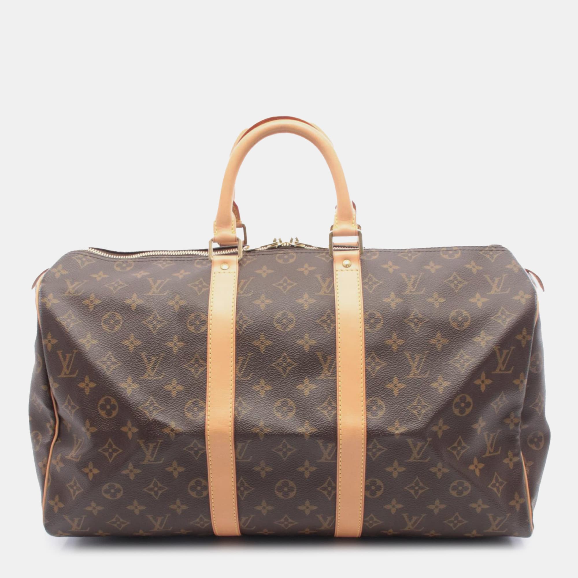 Louis Vuitton Brown Monogram Keepall 45
