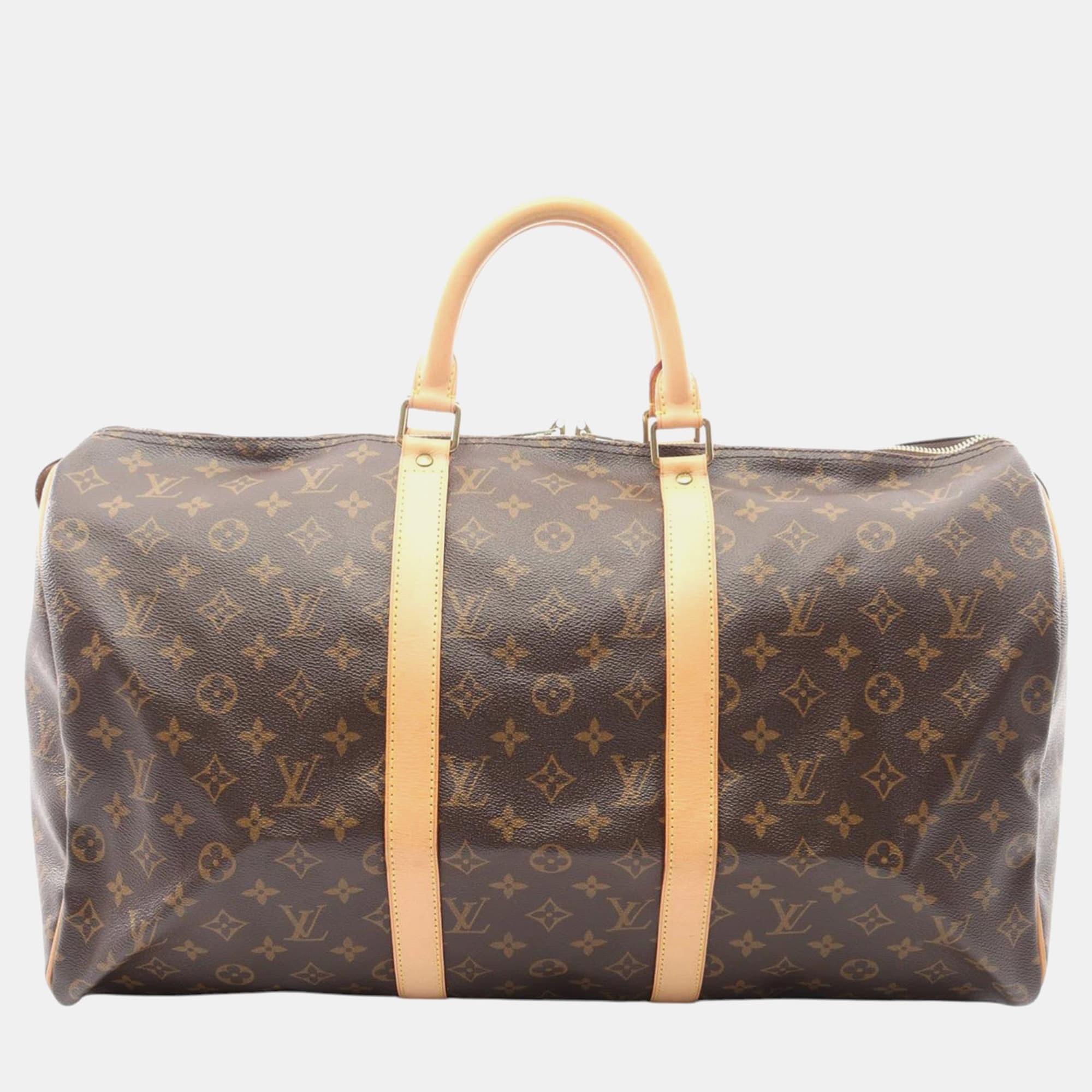 Louis Vuitton Brown Monogram Keepall 50