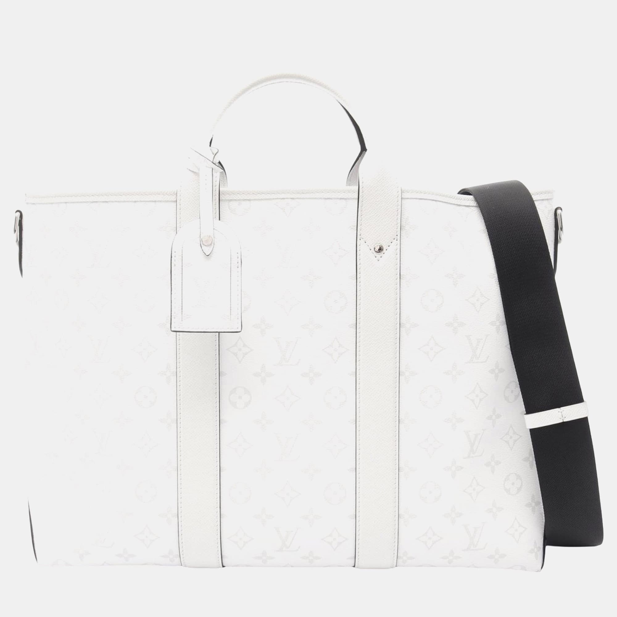 Louis Vuitton White Monogram Taigarama Weekend Tote
