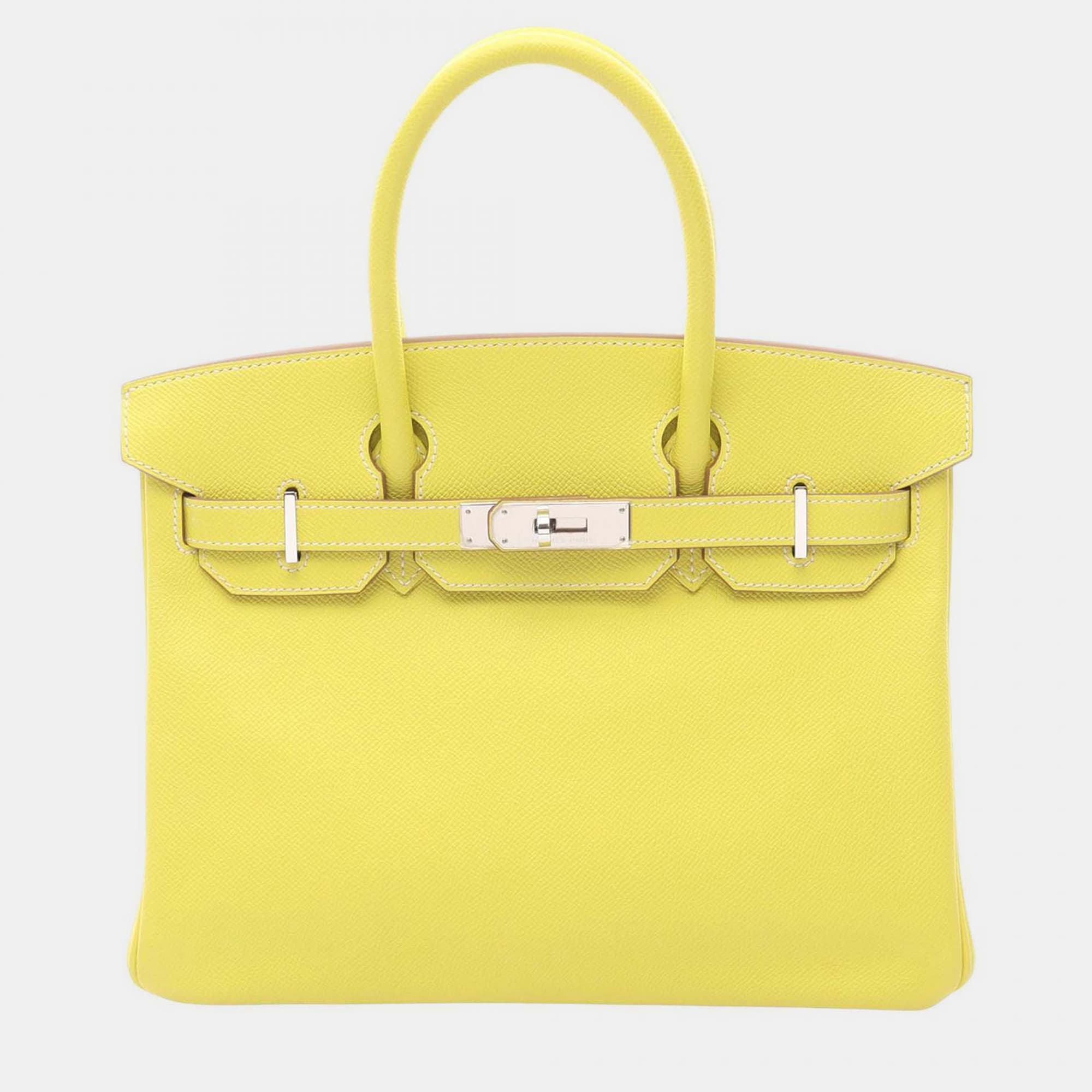 Hermes Yellow Epsome Candy Birkin 30