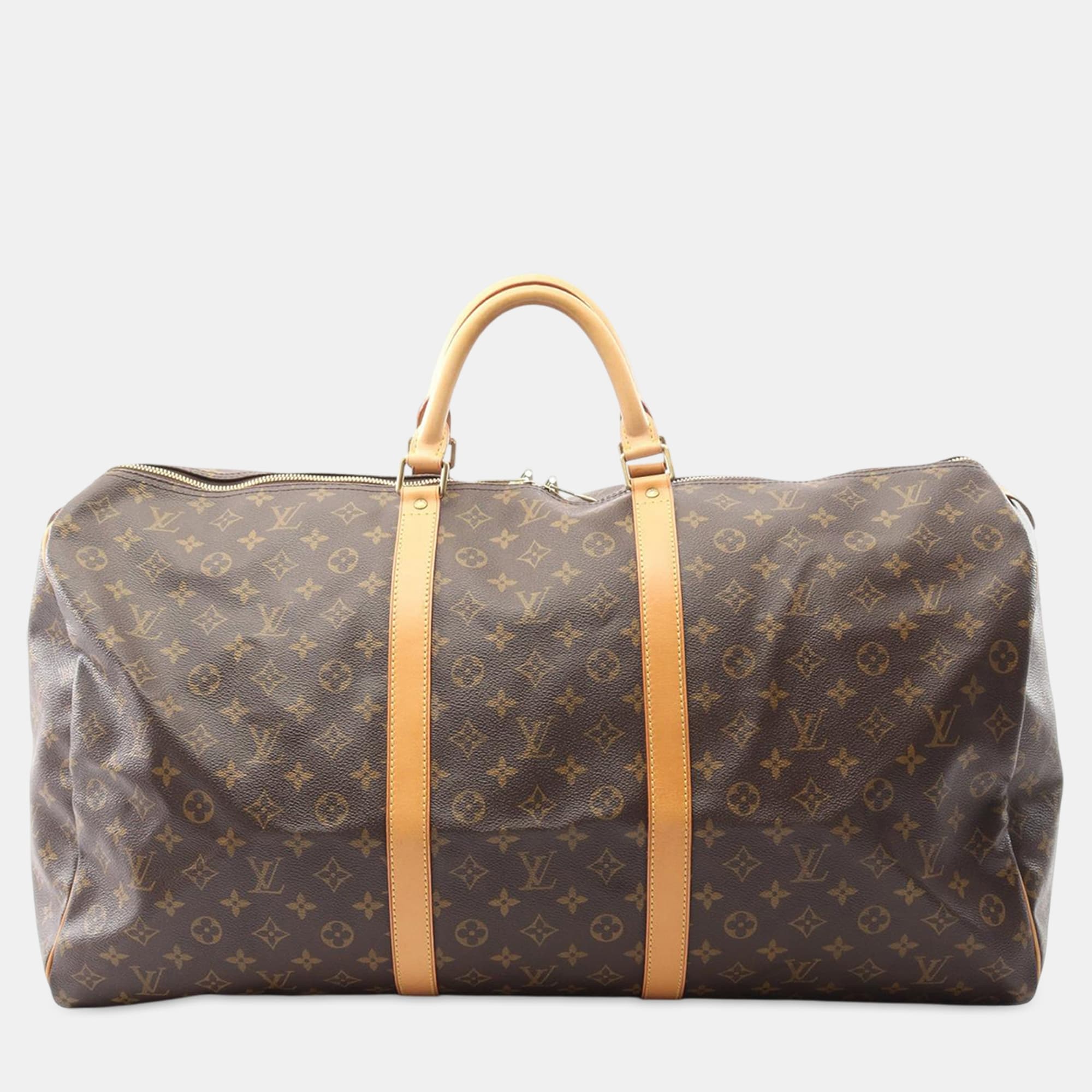 Louis Vuitton Brown Monogram Keepall 60