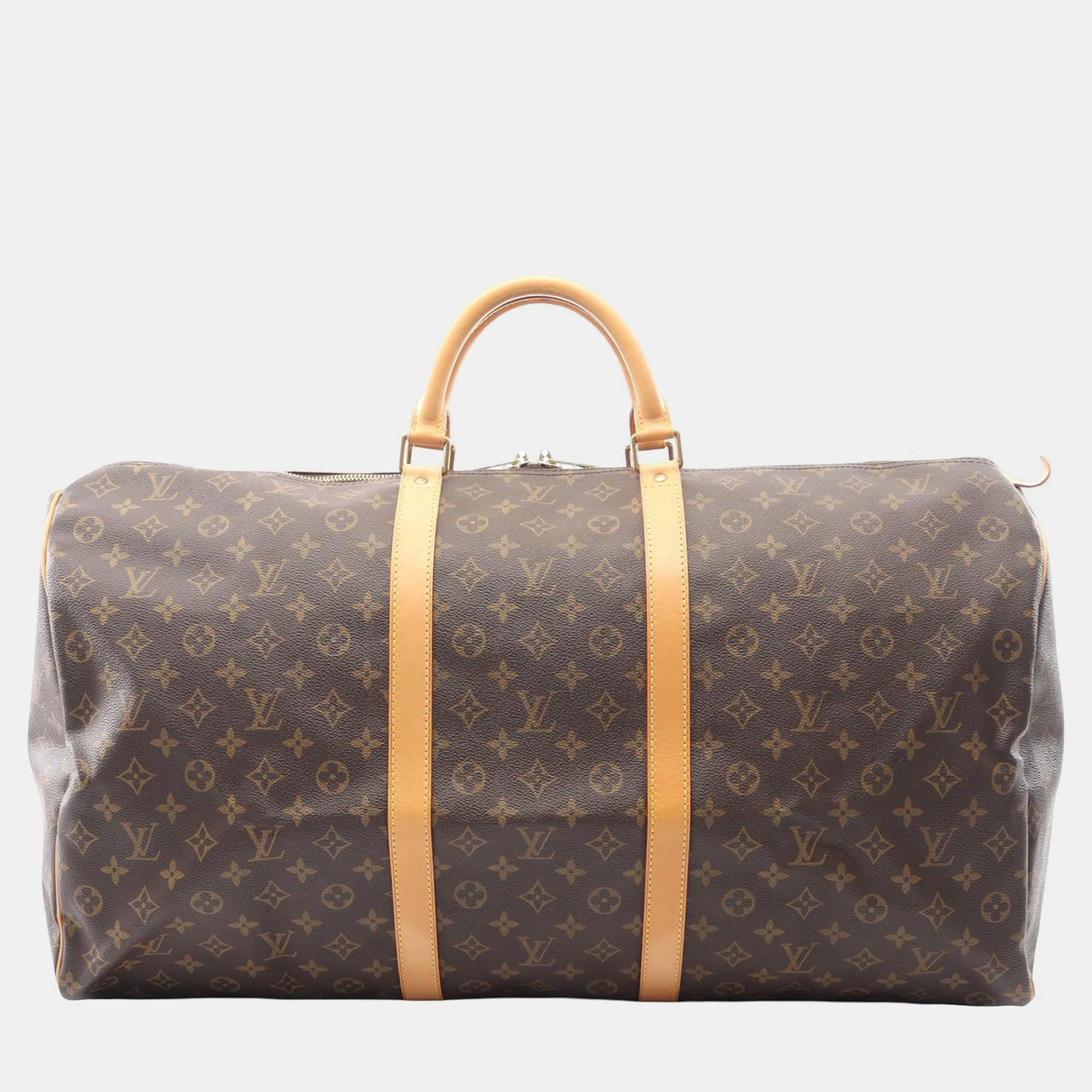 Louis Vuitton Brown Monogram Keepall 60