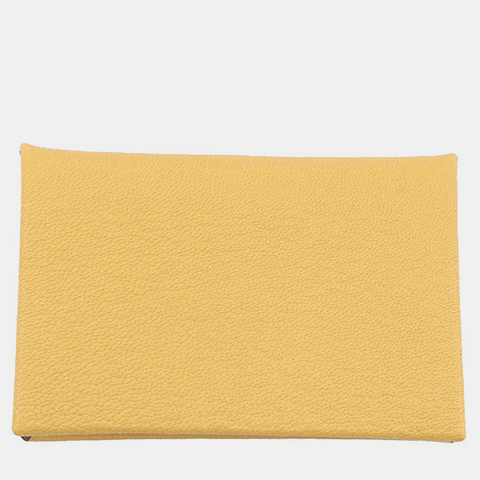 Hermes Calvi Jaunemango Chevre Myzore Goatskin