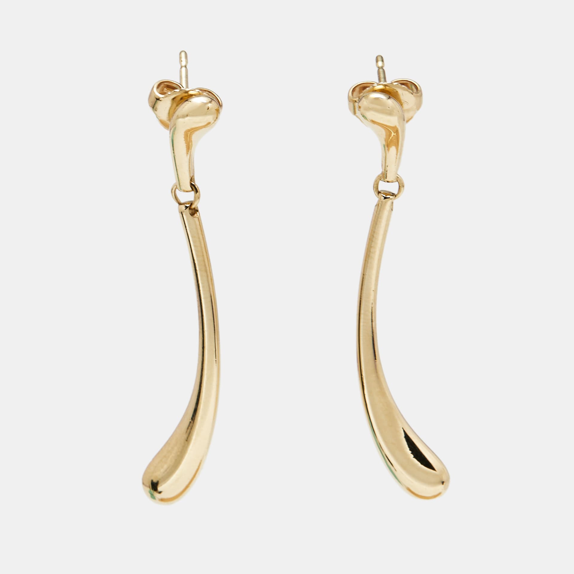 Tiffany & Co. Elsa Peretti Teardrop 18k Yellow Gold Dangle Earrings