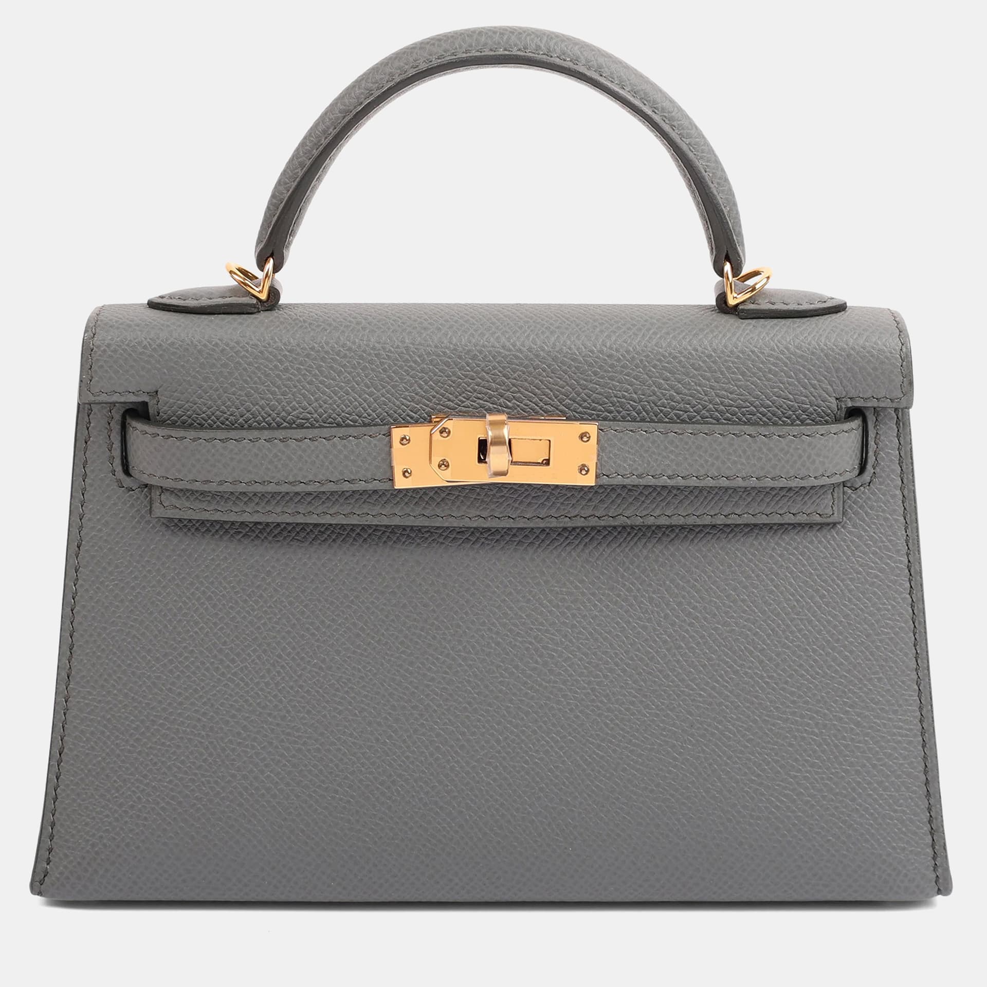 Hermes Vert Amande Epsom Mini Kelly 20 Top Handle Bag