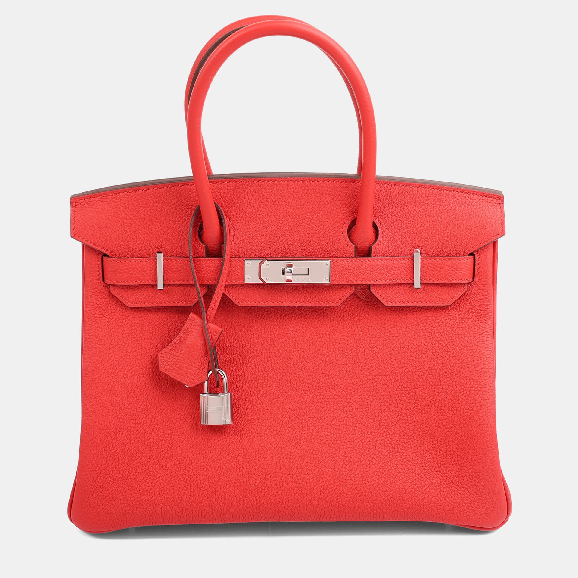 Hermes Rouge Radieux Birkin 30 Tote Bag