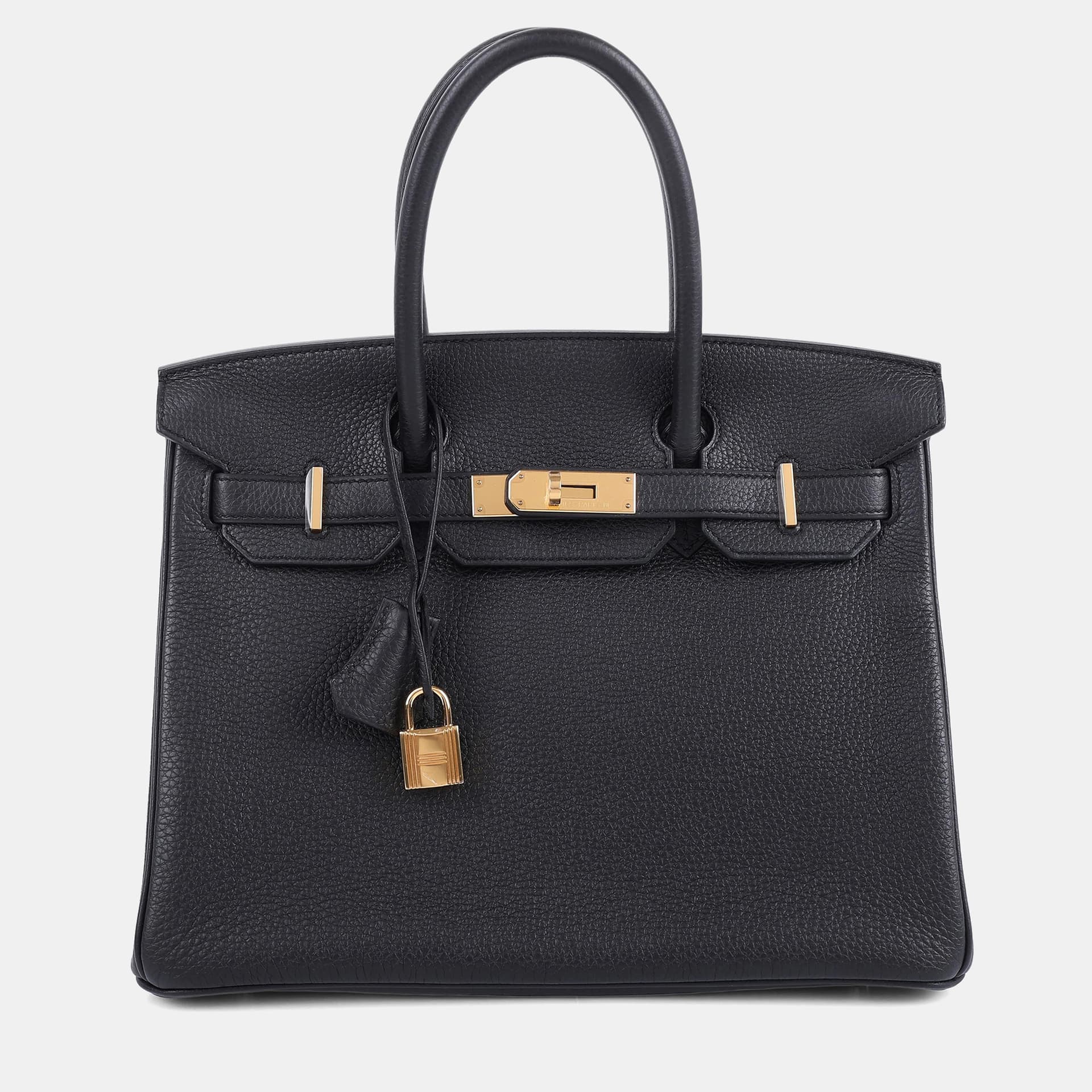 Hermes Noir Togo Birkin 30 Tote Bag
