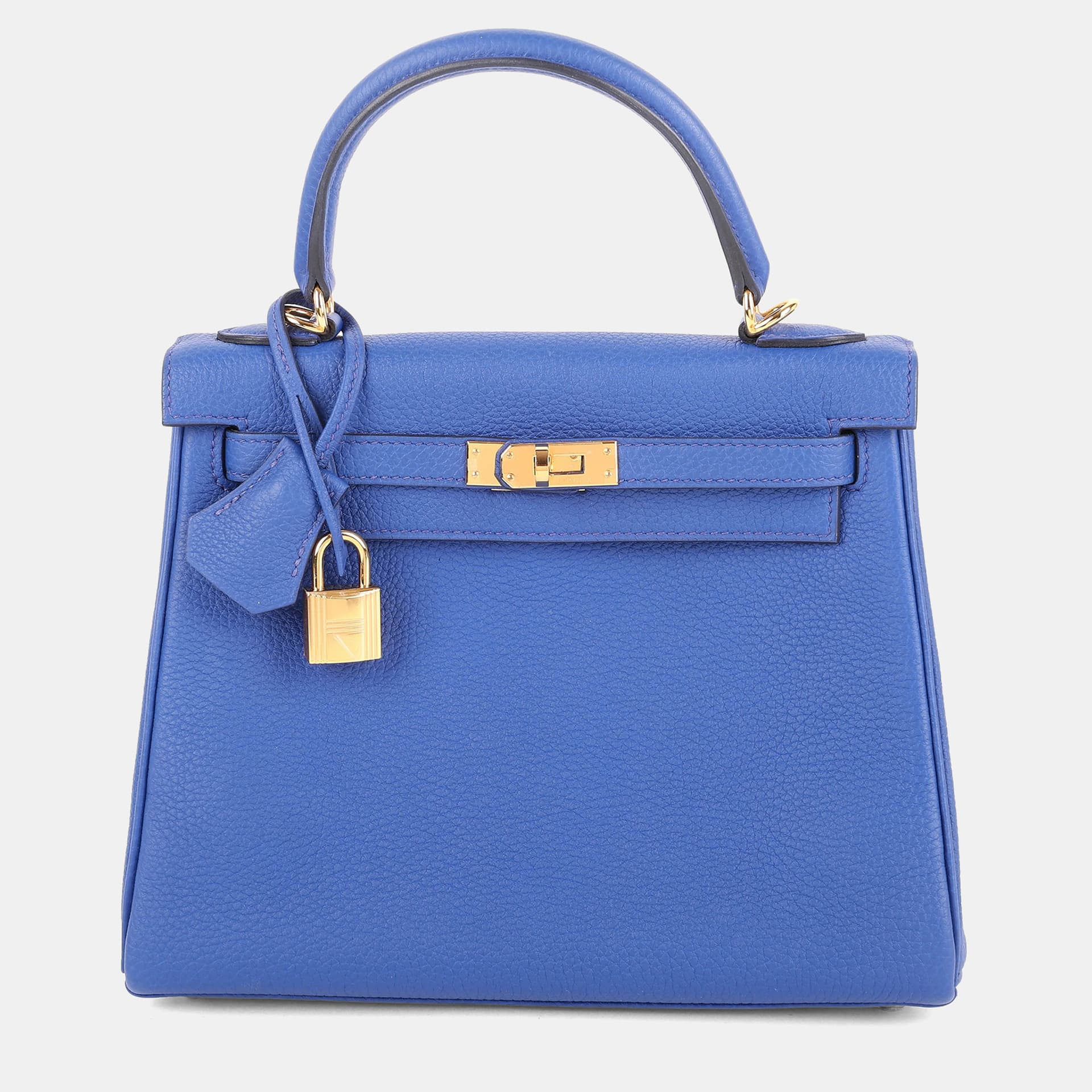 Hermes Royal Bleu Togo Kelly 25 Top Handle Bag