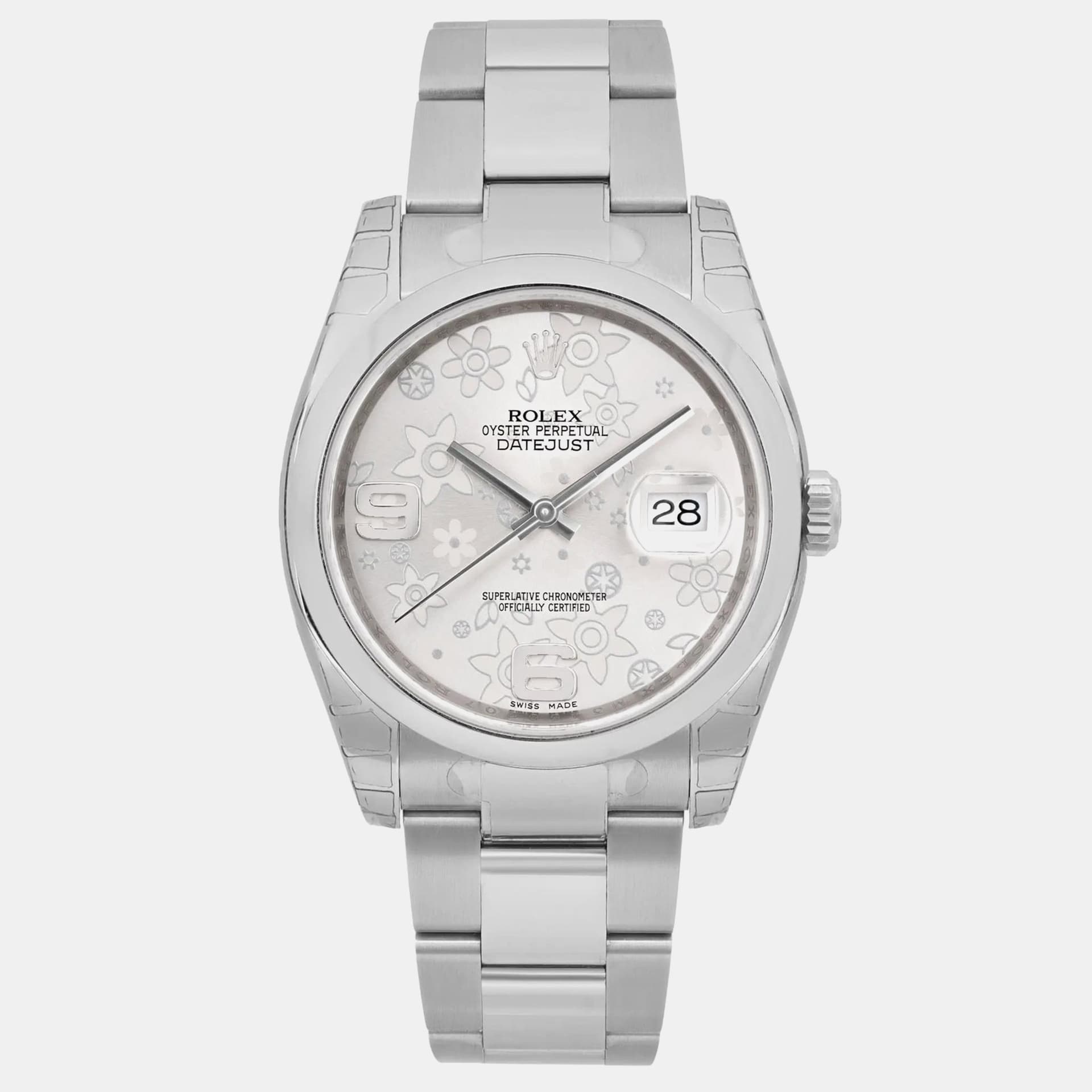 Rolex Datejust 116200 Silver Stainless Steel Automatic Men's Wristwatch 36mm
