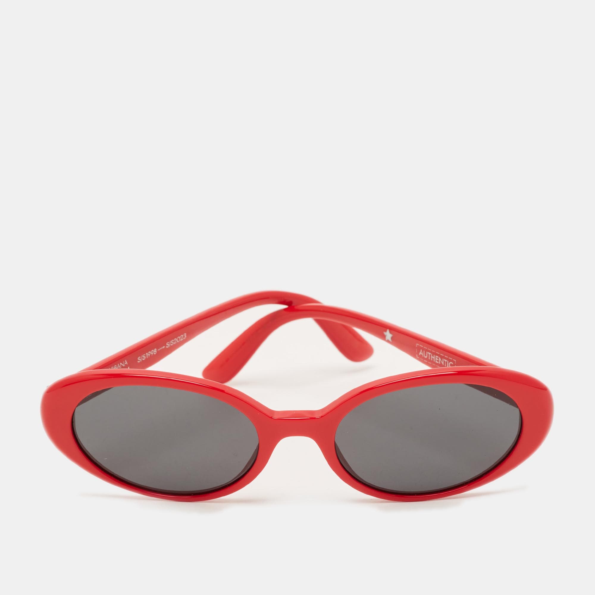 Dolce Gabbana Red/Black Re-Edition DG4443 Oval Sunglasses