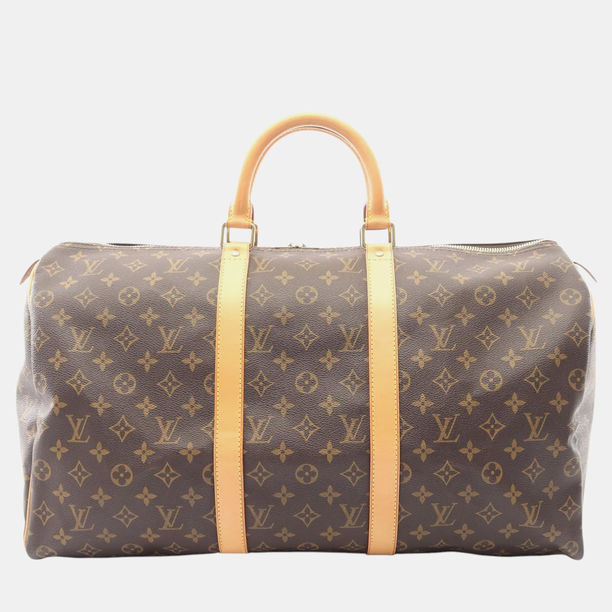 Louis Vuitton Brown Monogram Keepall 50