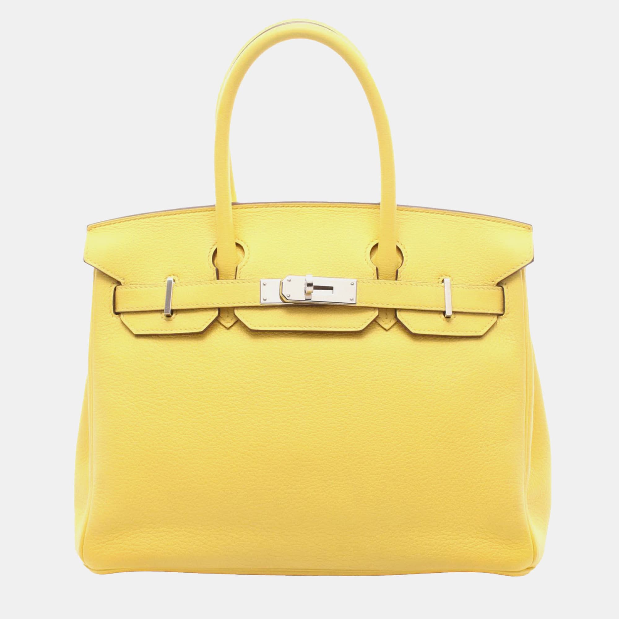 Hermes Yellow Novillo Birkin 30