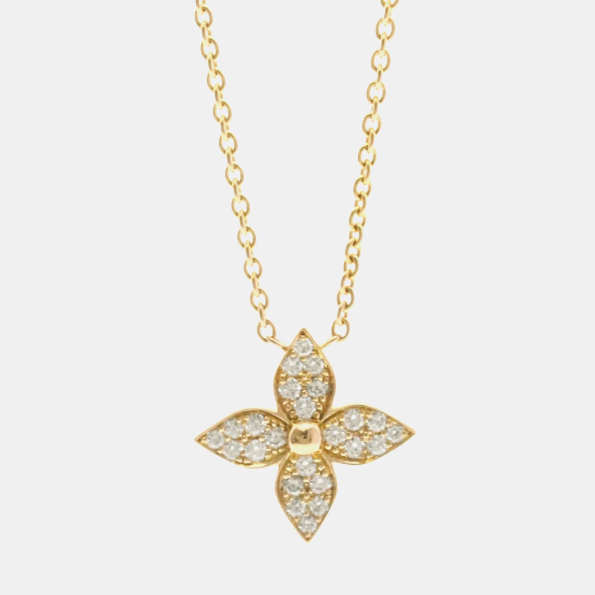 Louis Vuitton Star Blossom Diamond 18K Pink Gold Pendant Necklace