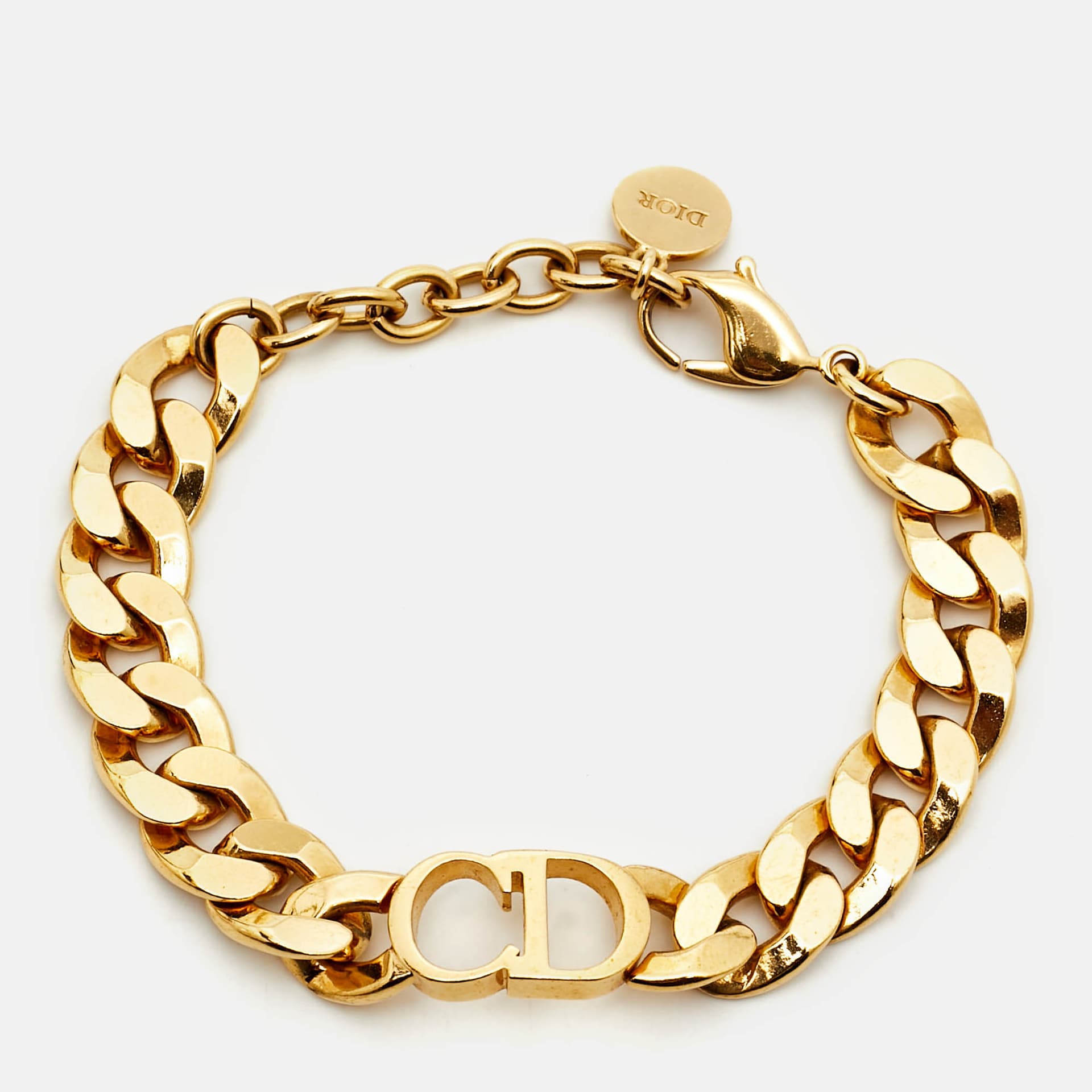 Dior 30 Montaigne Gold Tone Metal Bracelet