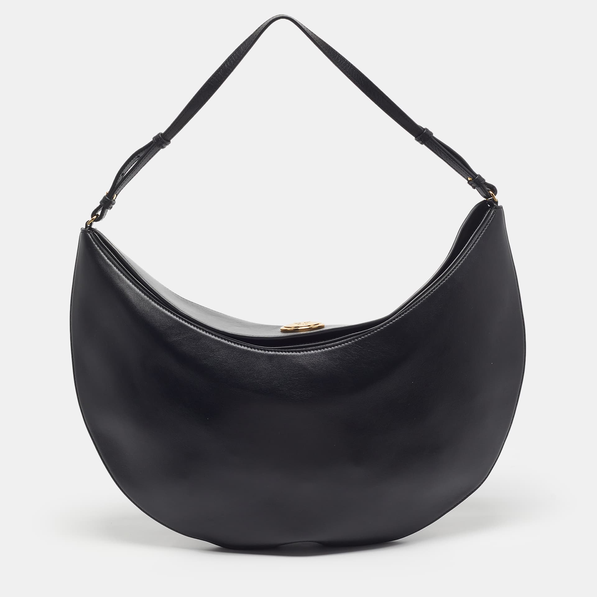 Jacquemus Le Sac Ovalo Black Leather Hobo