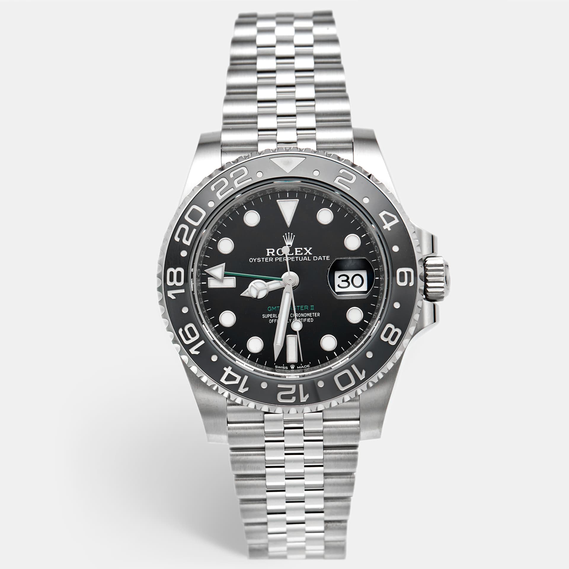 Rolex GMT Master II 126710GRNR Bruce Wayne Black Stainless Steel Automatic Men's Wristwatch 40 mm