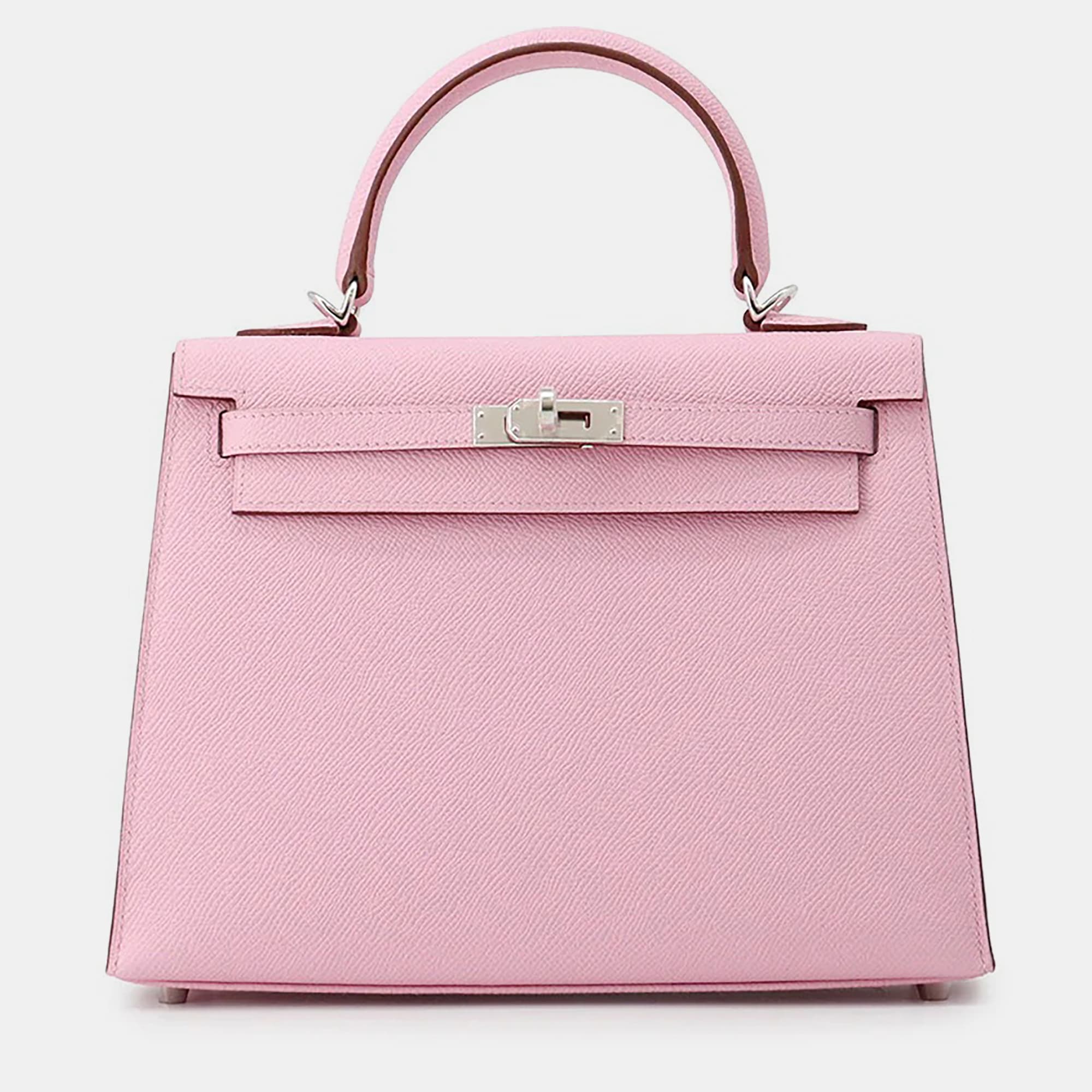 Hermes Kelly Sellier 25 Mauve Sylvestre Epsom Bag