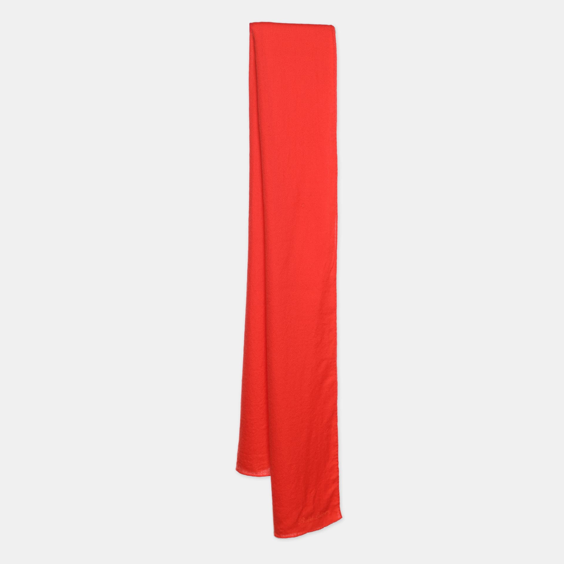 Ralph Lauren Bright Orange Cashmere Scarf