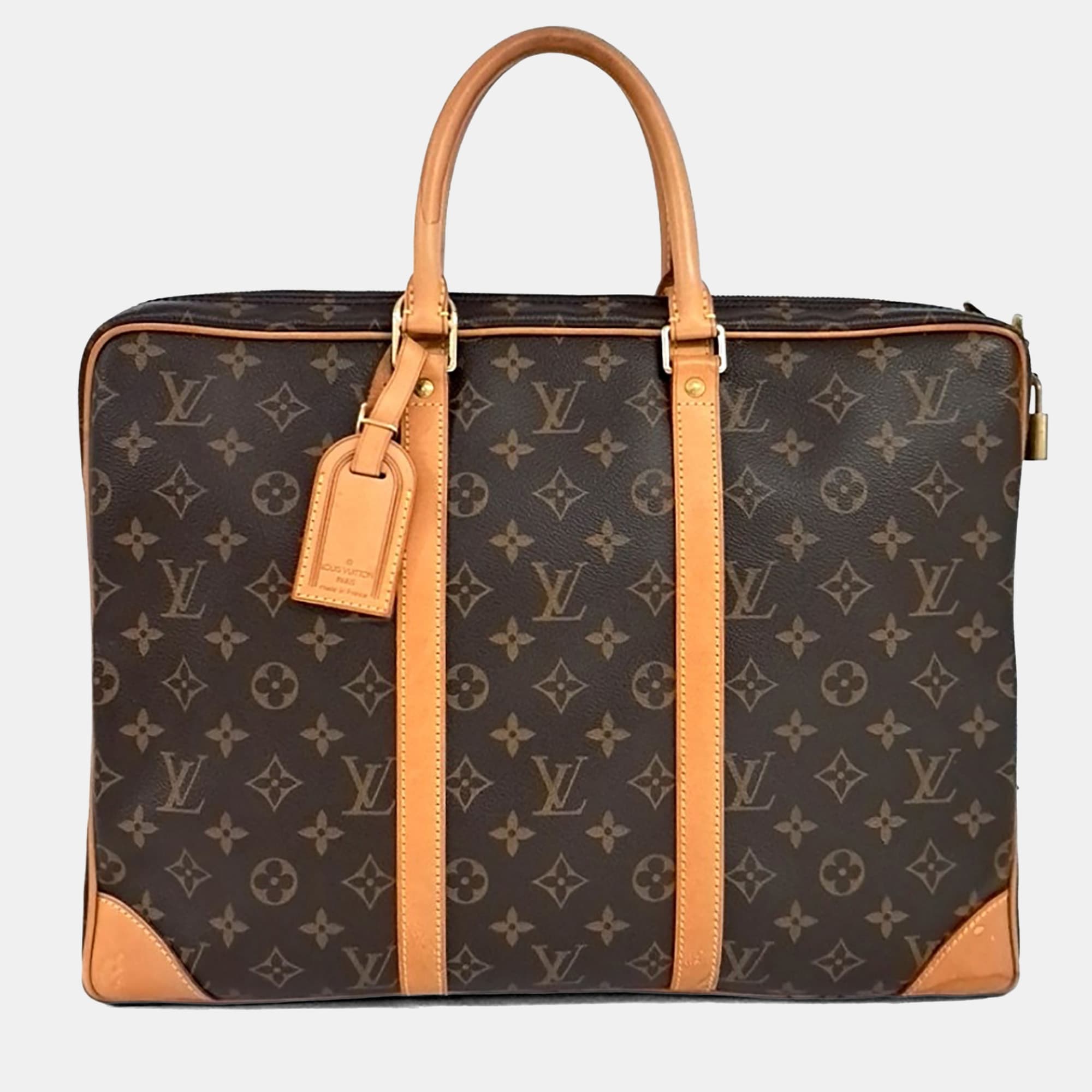 Louis Vuitton Brown PVC Monogram Porte Document Voyage