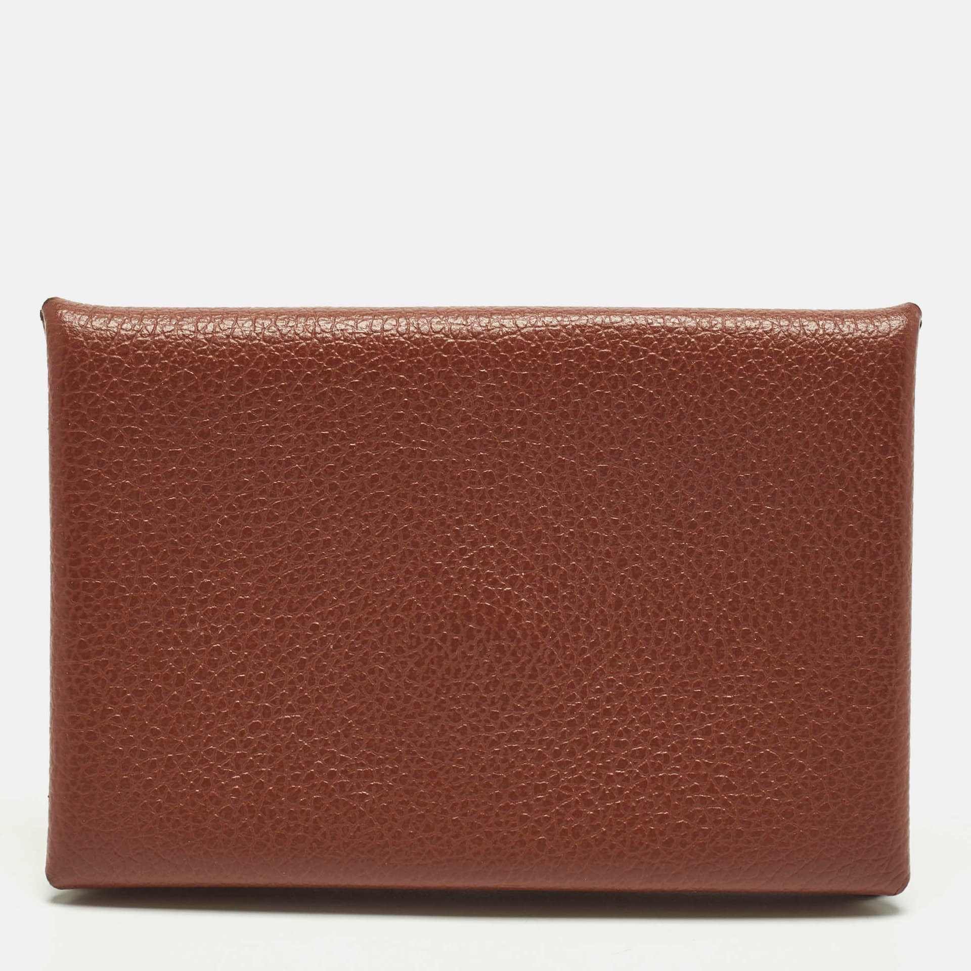 Hermes Calvi Sienne Evercolor Leather Card Holder