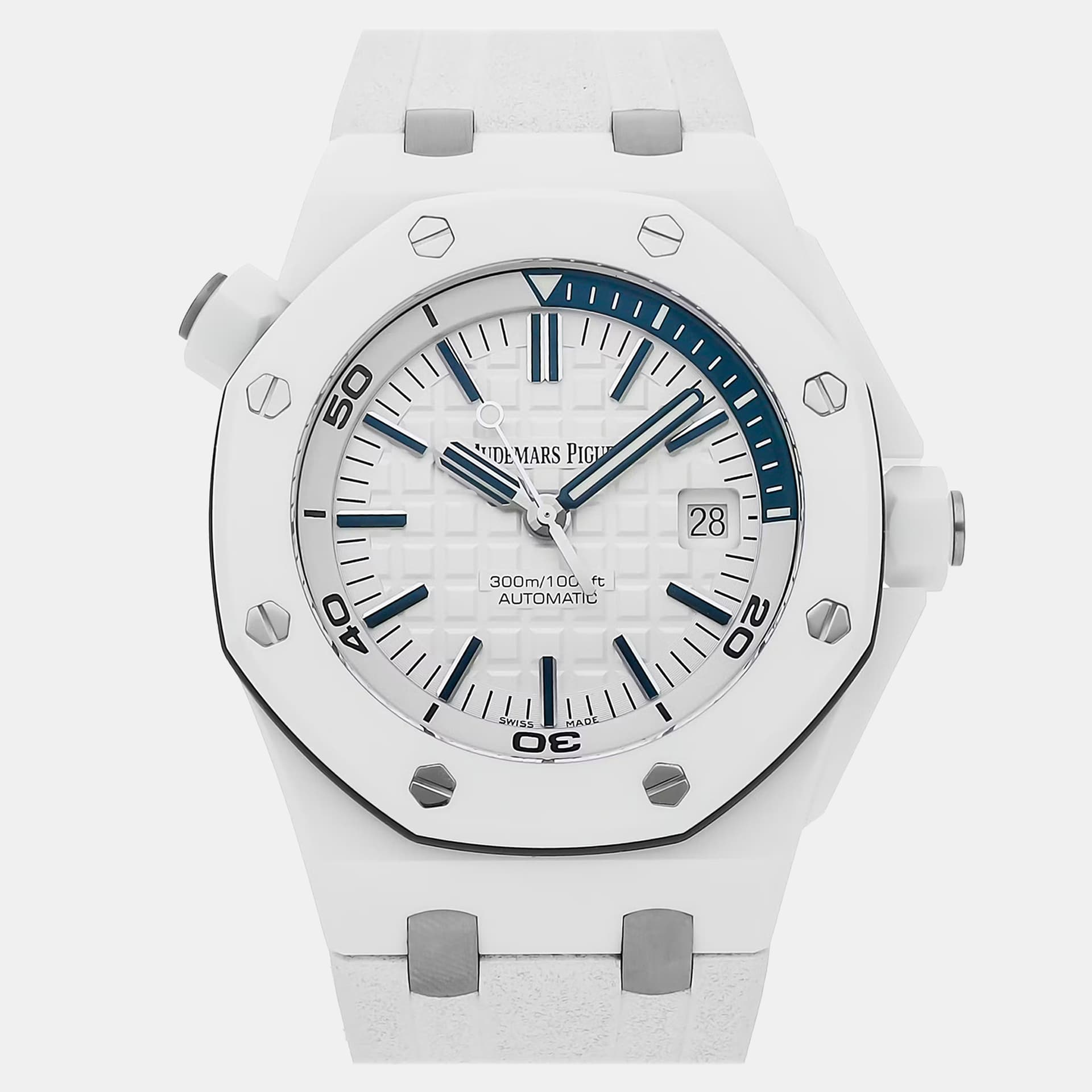 Audemars Piguet Royal Oak Offshore 15707CB.OO.A010CA.01 White Ceramic Automatic Men's Wristwatch 42mm