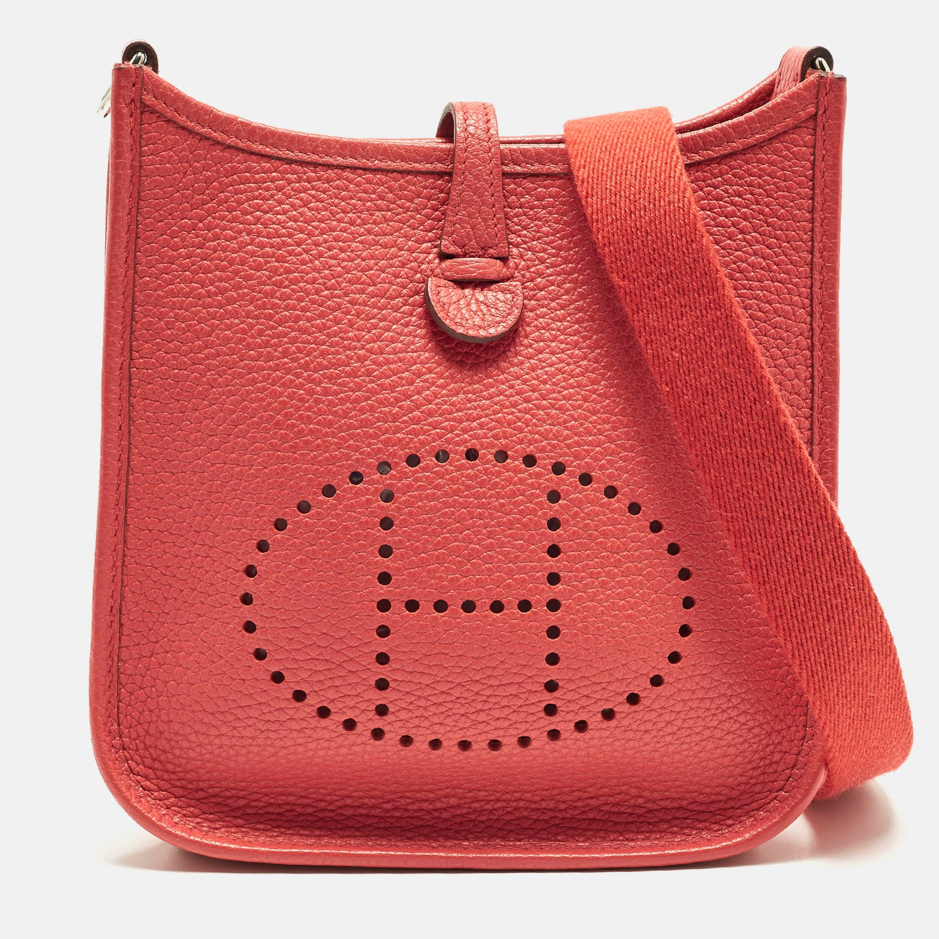 Hermes Evelyne TPM Bougainvillier Taurillon Clemence Leather Crossbody Bag