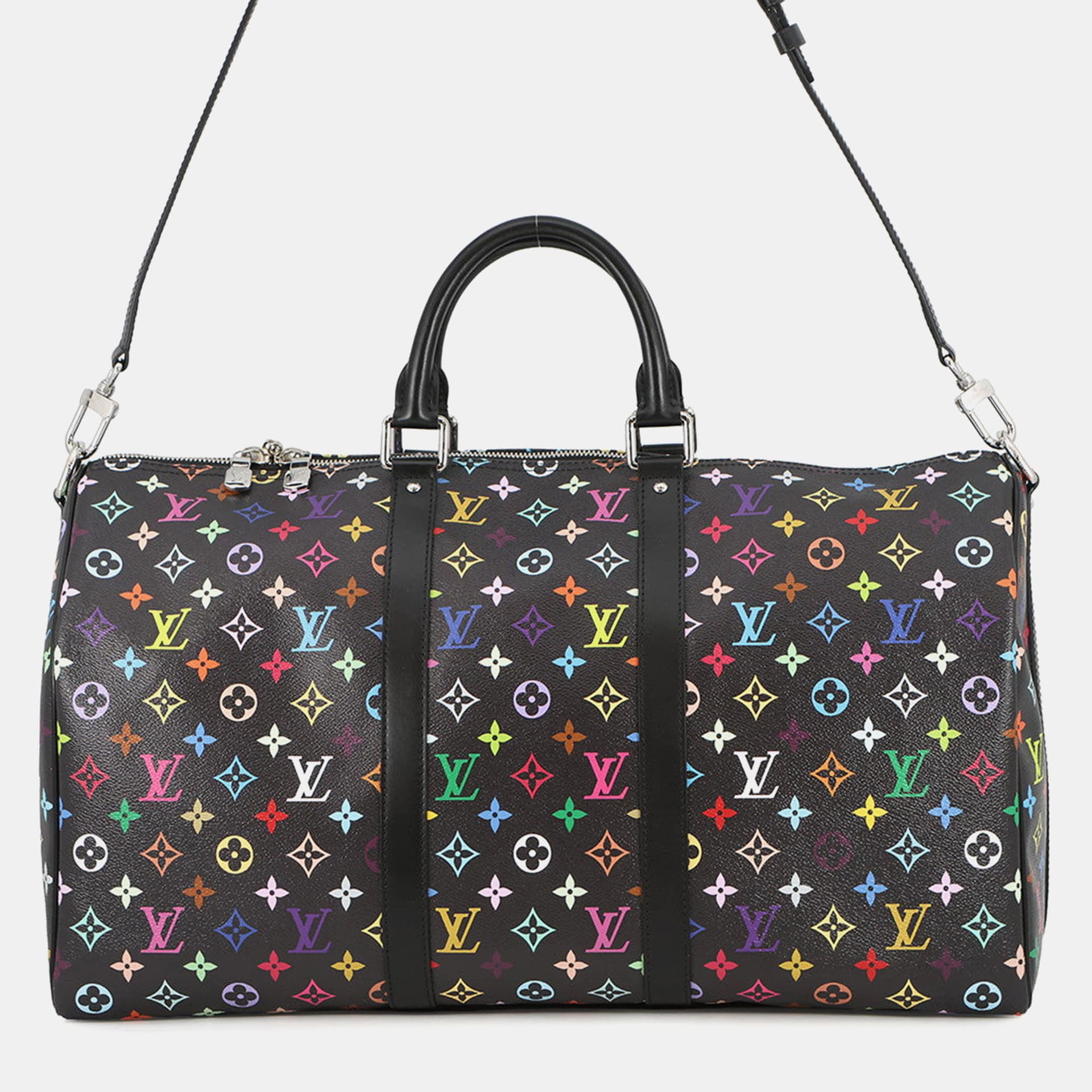 Louis Vuitton Lv X Tm Keepall Bandouliere Blackm13745 Monogram Multicolor Takashi Murakami Size 50