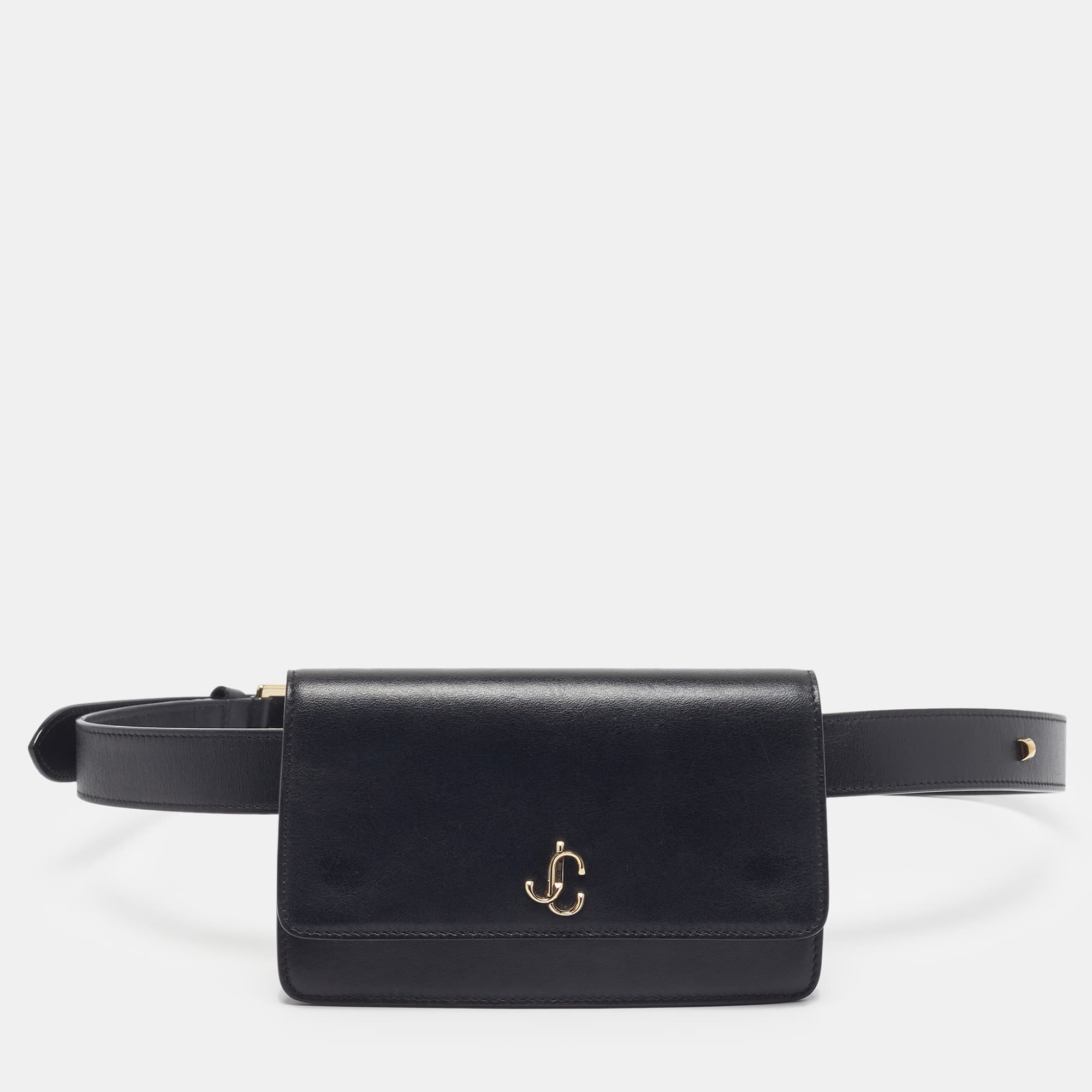 Jimmy Choo Varenne Black Leather Belt Bag