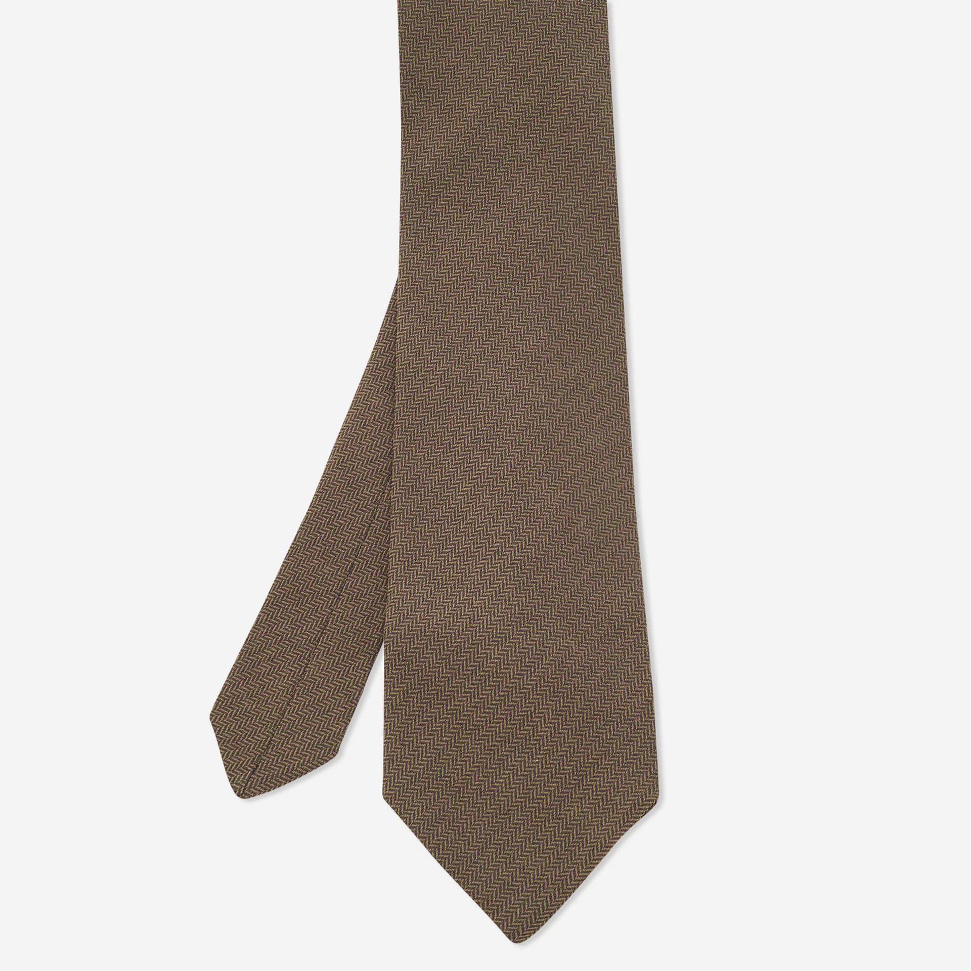 Giorgio Armani Bicolour Diagonal Pattern Wool Jacquard Classic Tie