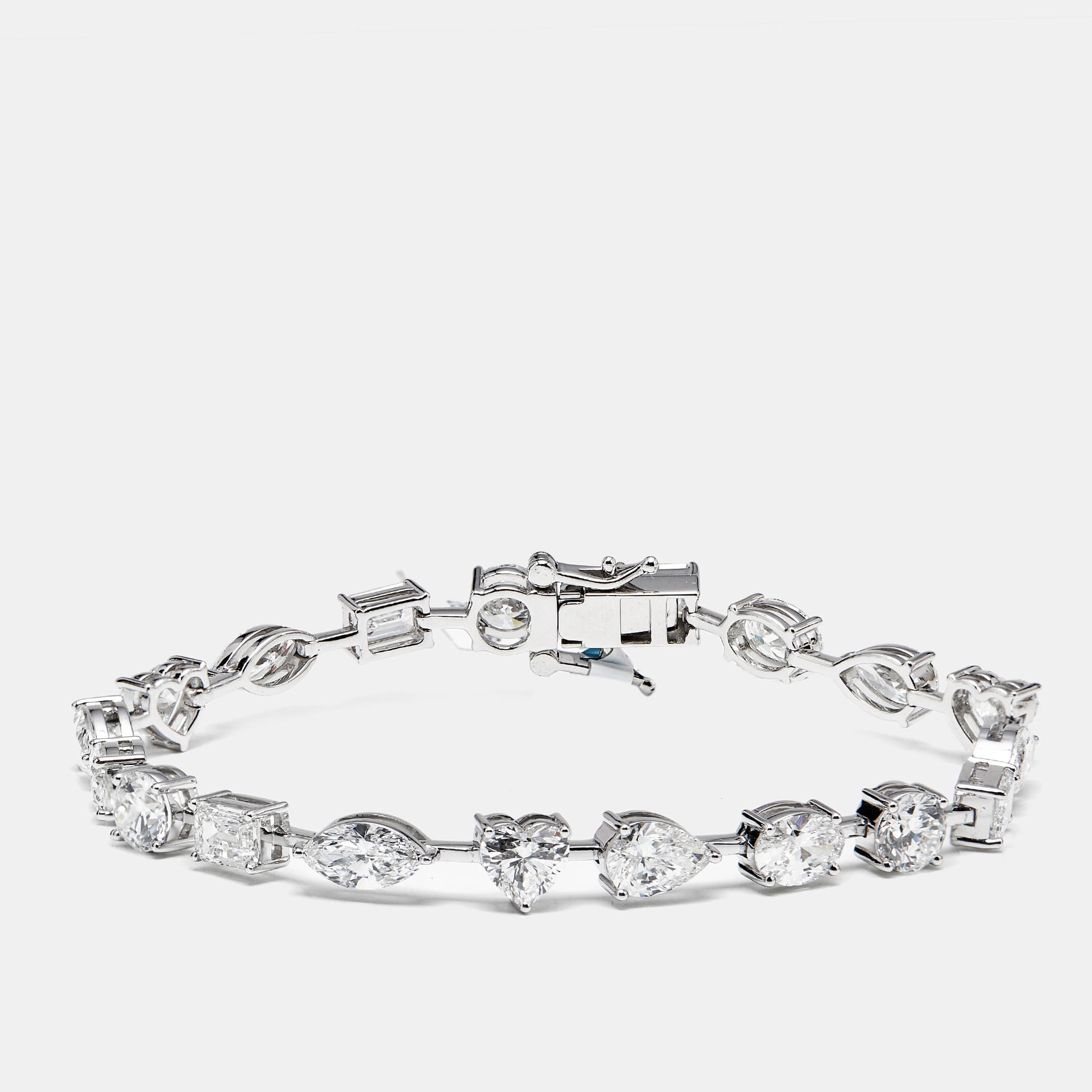 9.5 cts Lab Grown Diamond 18k White Gold Bracelet