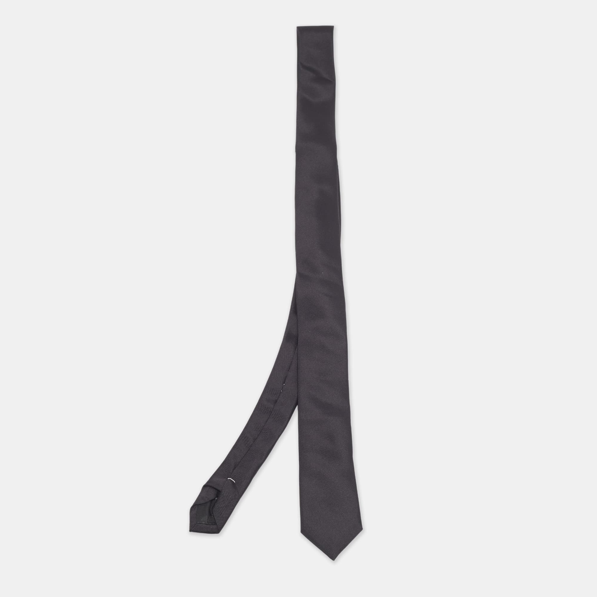 Givenchy Black Silk Skinny Tie