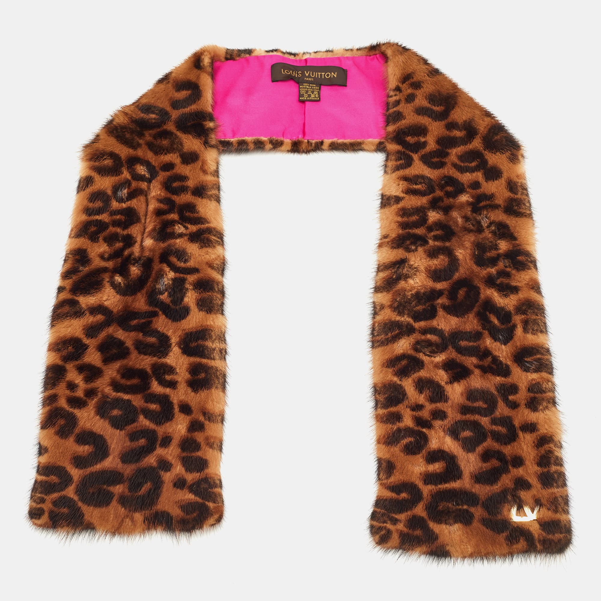 Louis Vuitton Brown Mink Fur Tippet Scarf