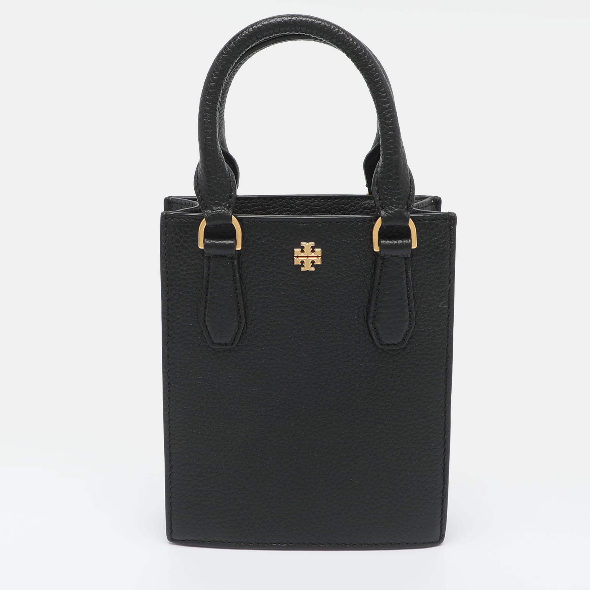 Tory Burch Blake Mini Black Leather Crossbody Bag