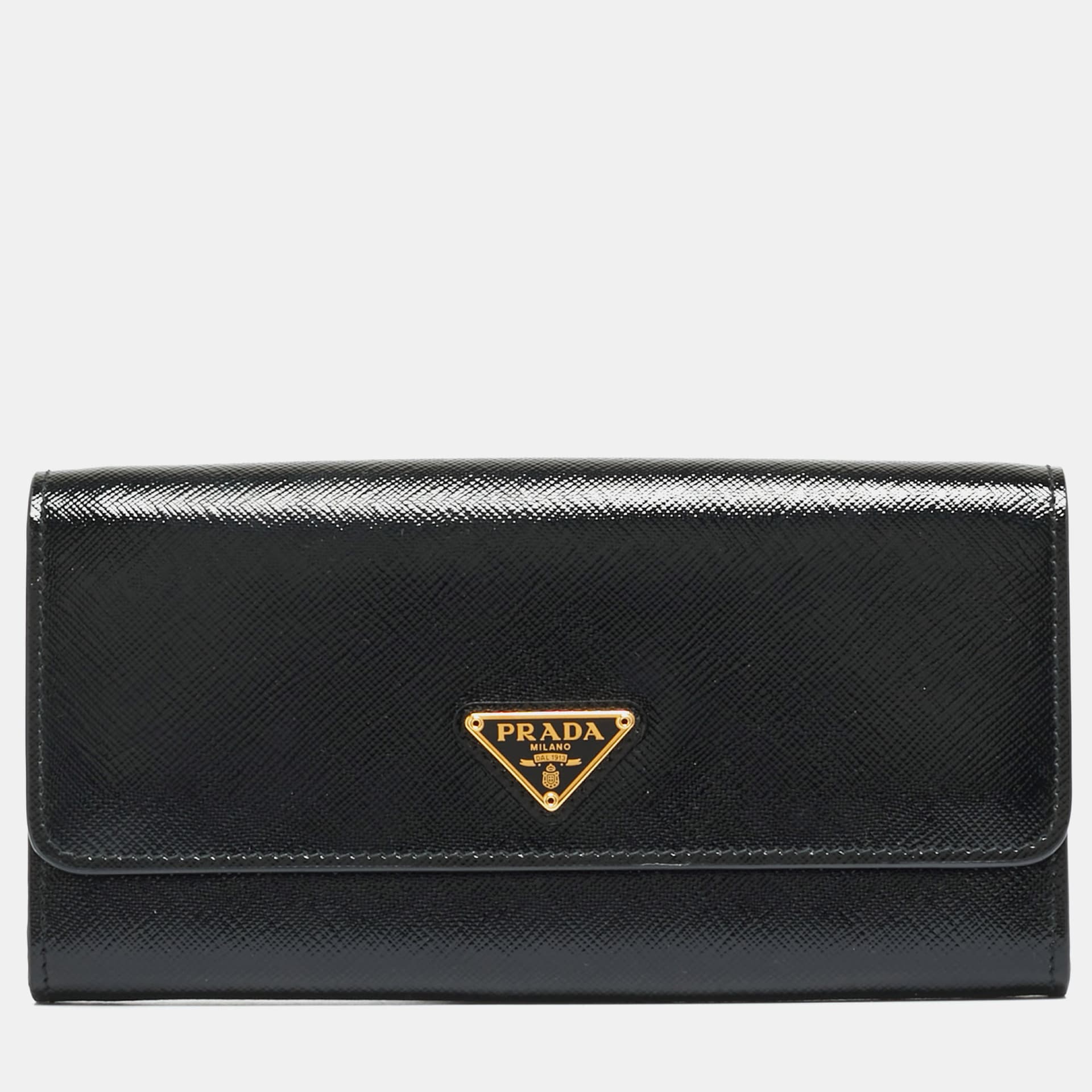 Prada Black Patent Leather Wallet